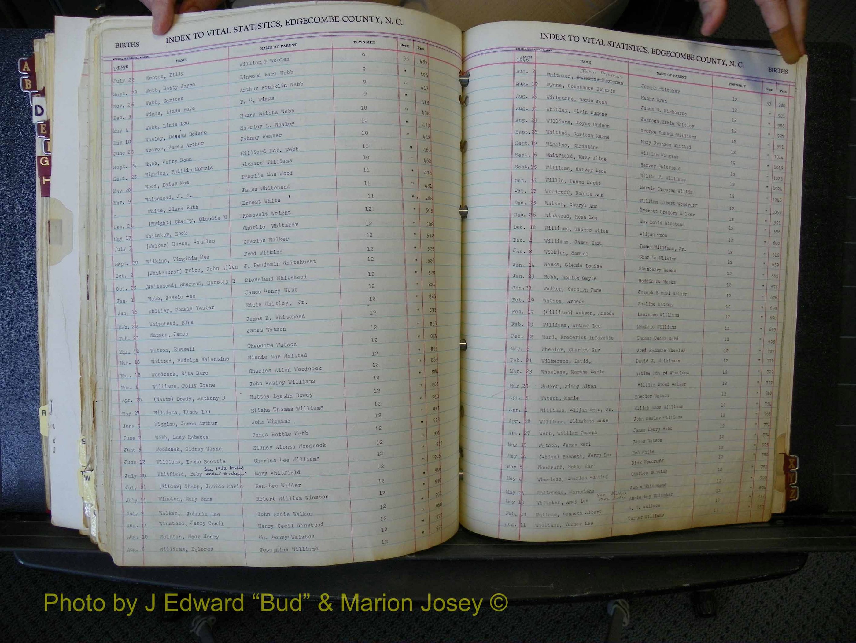 Edgecombe Births, A-Z, 1934-1949 (432).JPG