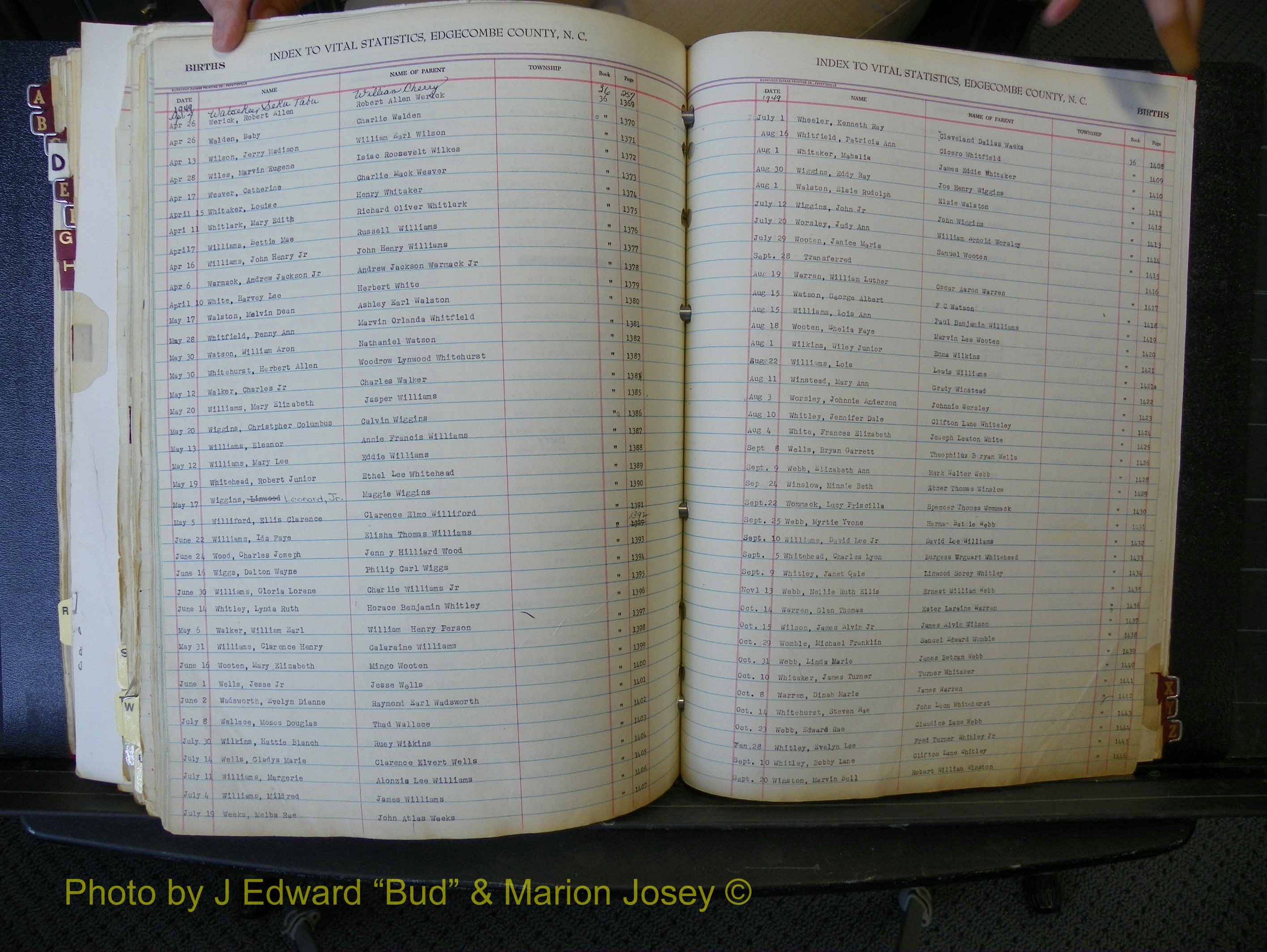 Edgecombe Births, A-Z, 1934-1949 (438).JPG