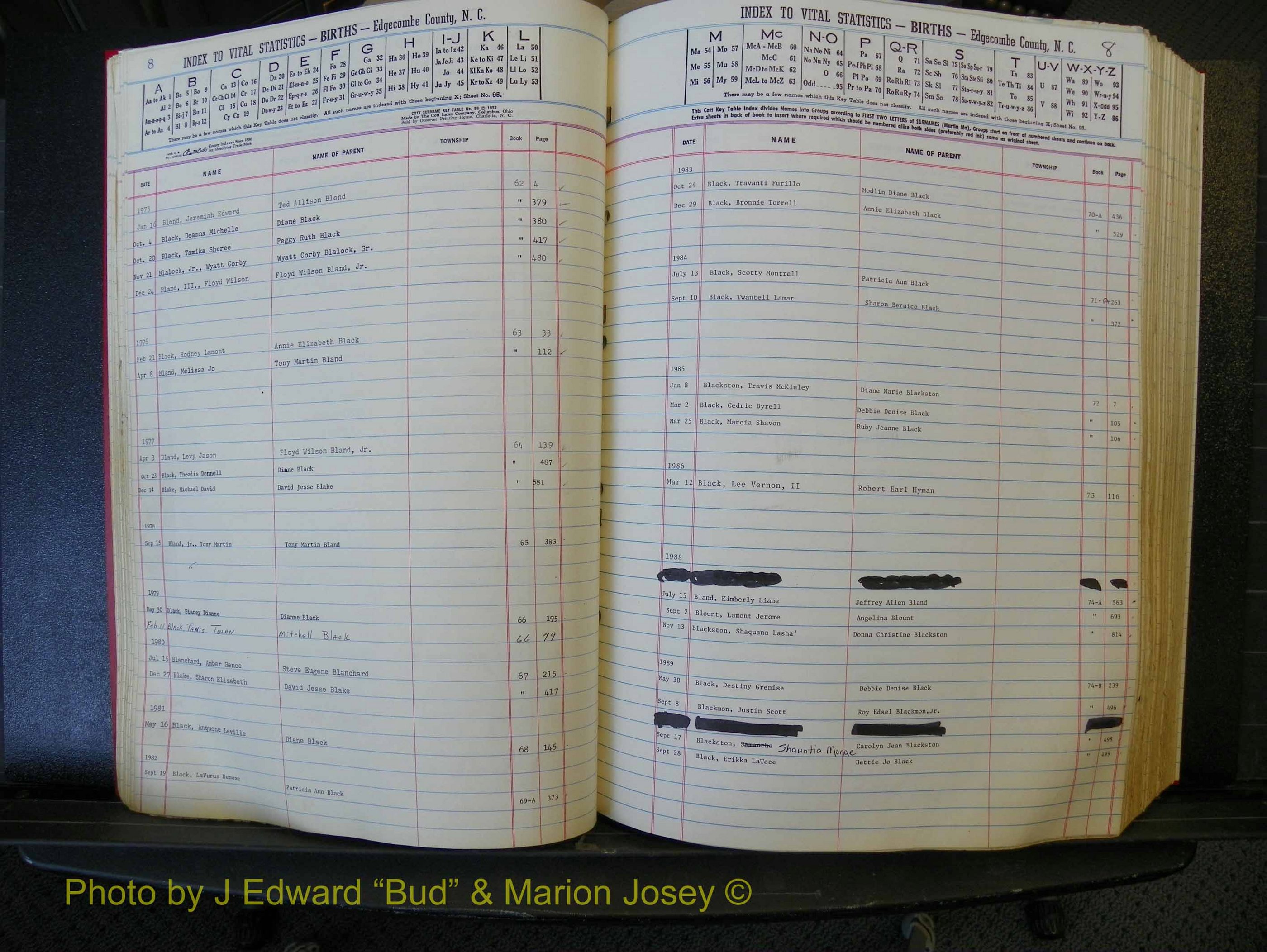 Edgecombe Births, A-Z, 1965-1990 (132).JPG