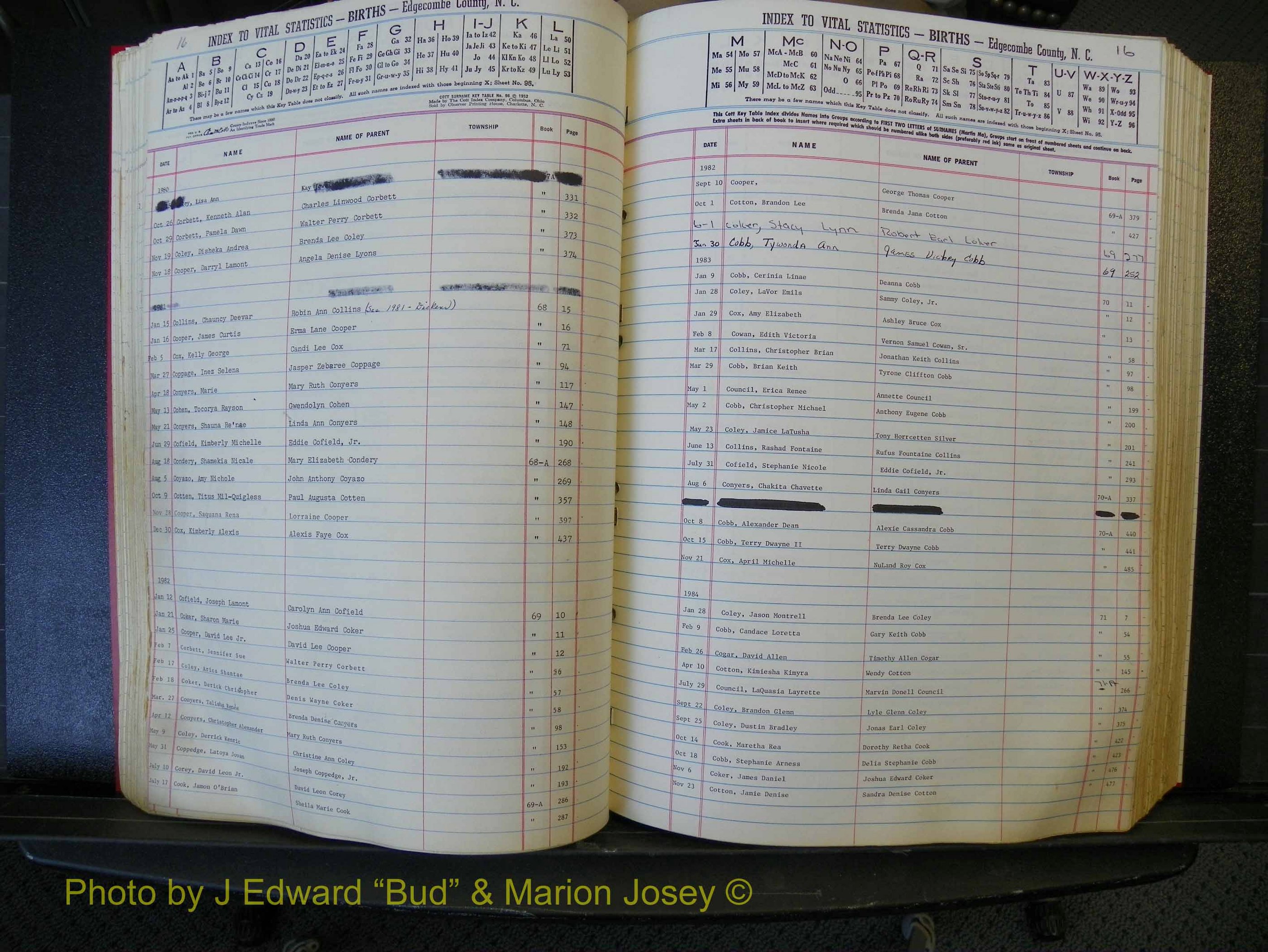 Edgecombe Births, A-Z, 1965-1990 (167).JPG