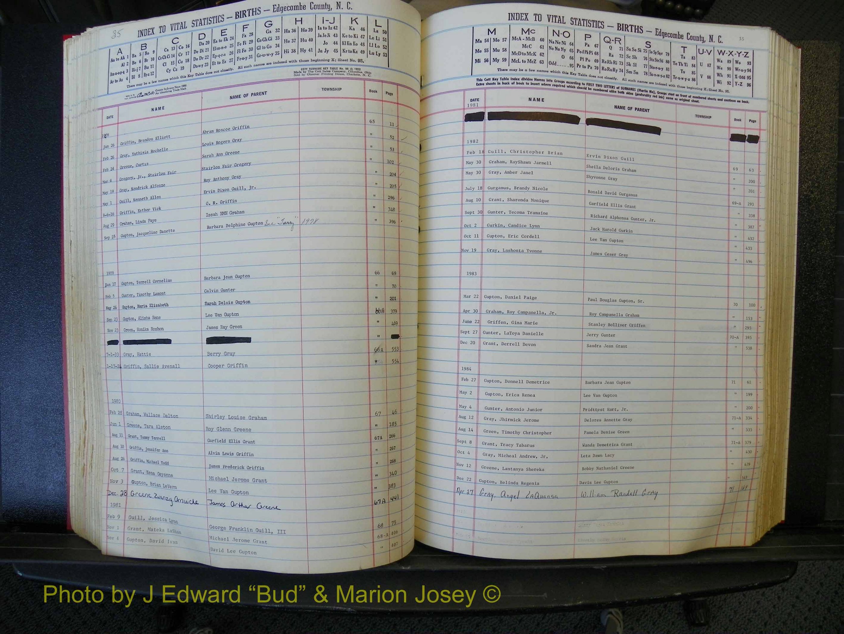 Edgecombe Births, A-Z, 1965-1990 (224).JPG