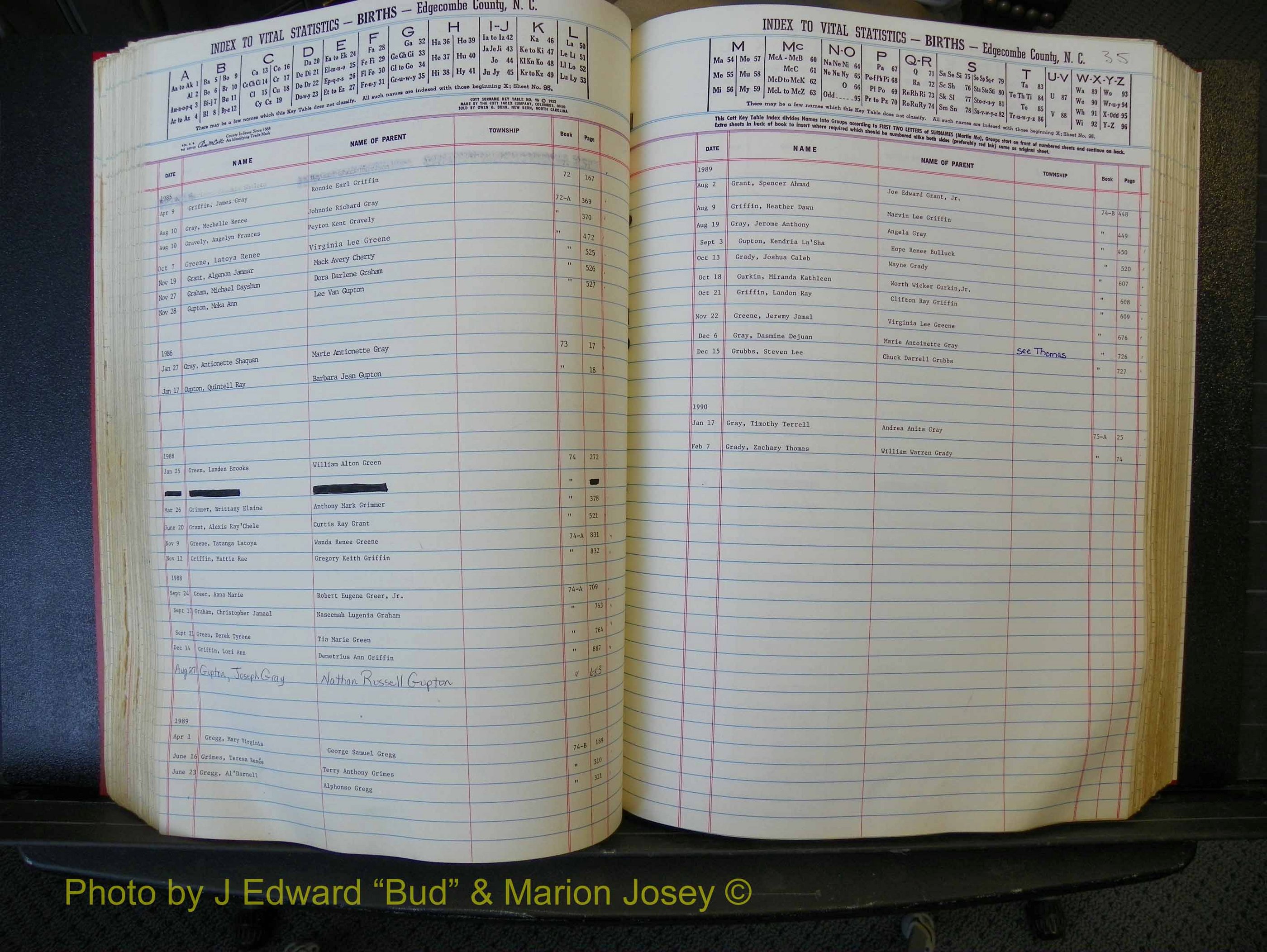 Edgecombe Births, A-Z, 1965-1990 (225).JPG