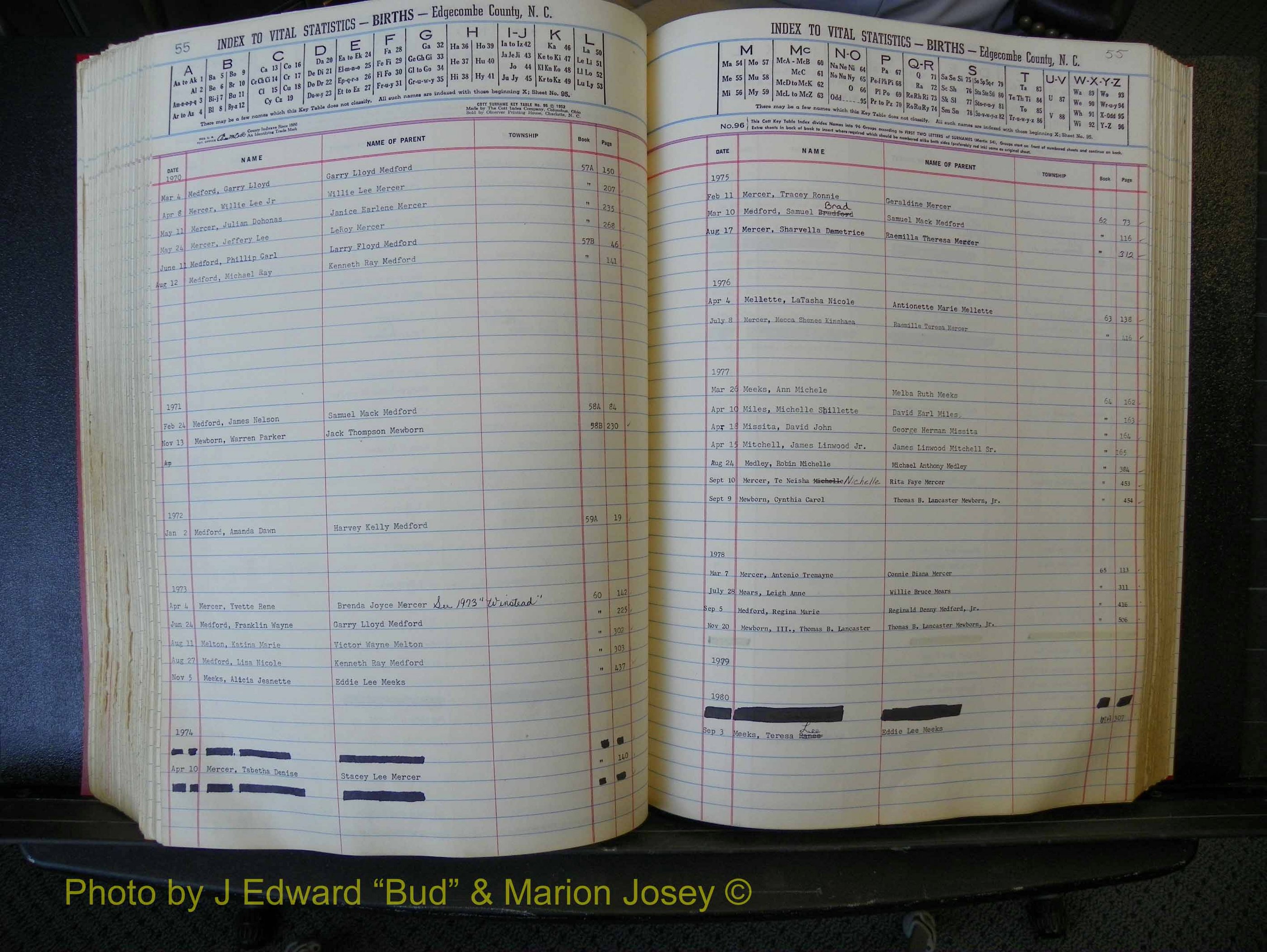 Edgecombe Births, A-Z, 1965-1990 (306).JPG