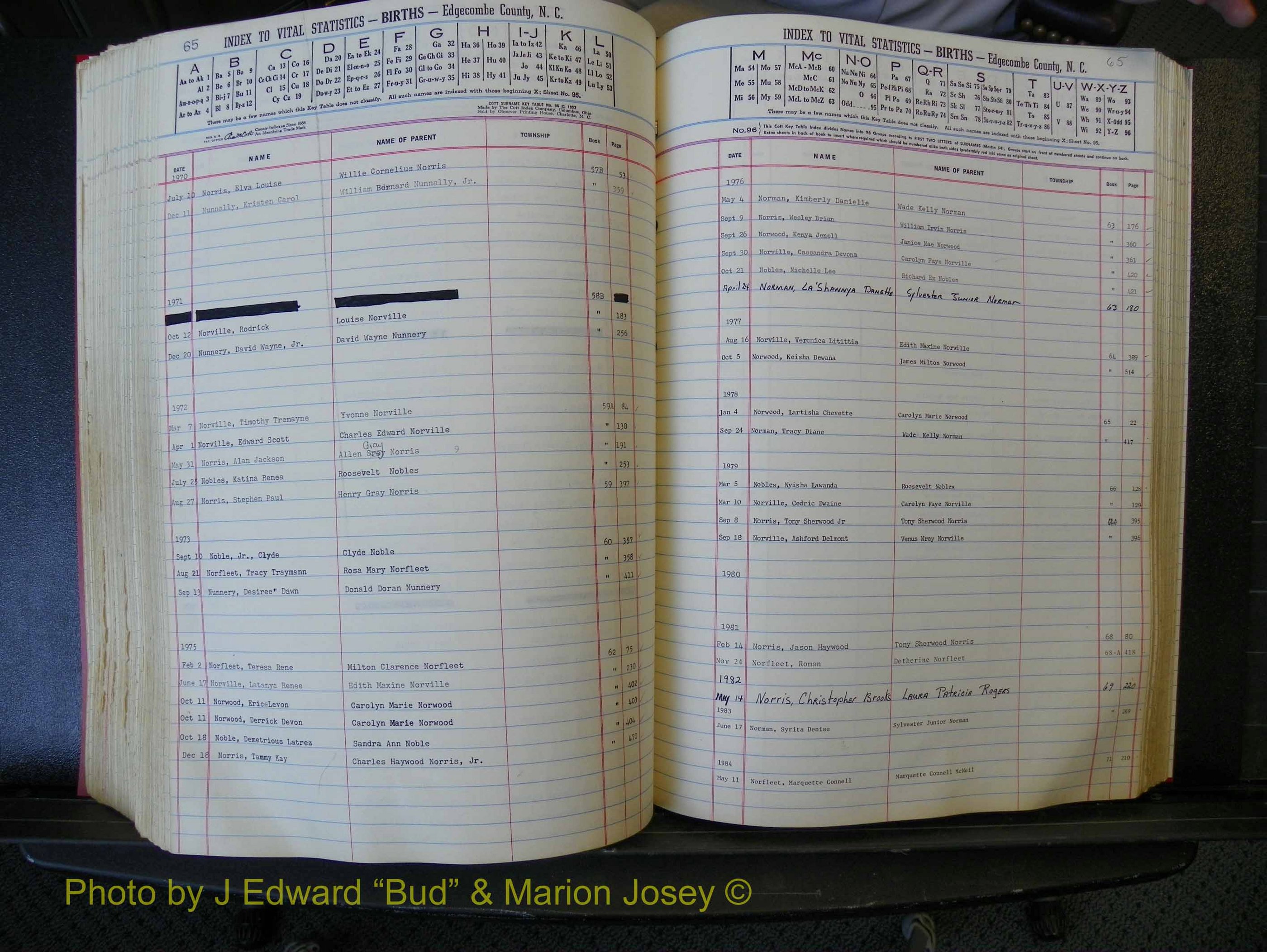 Edgecombe Births, A-Z, 1965-1990 (333).JPG