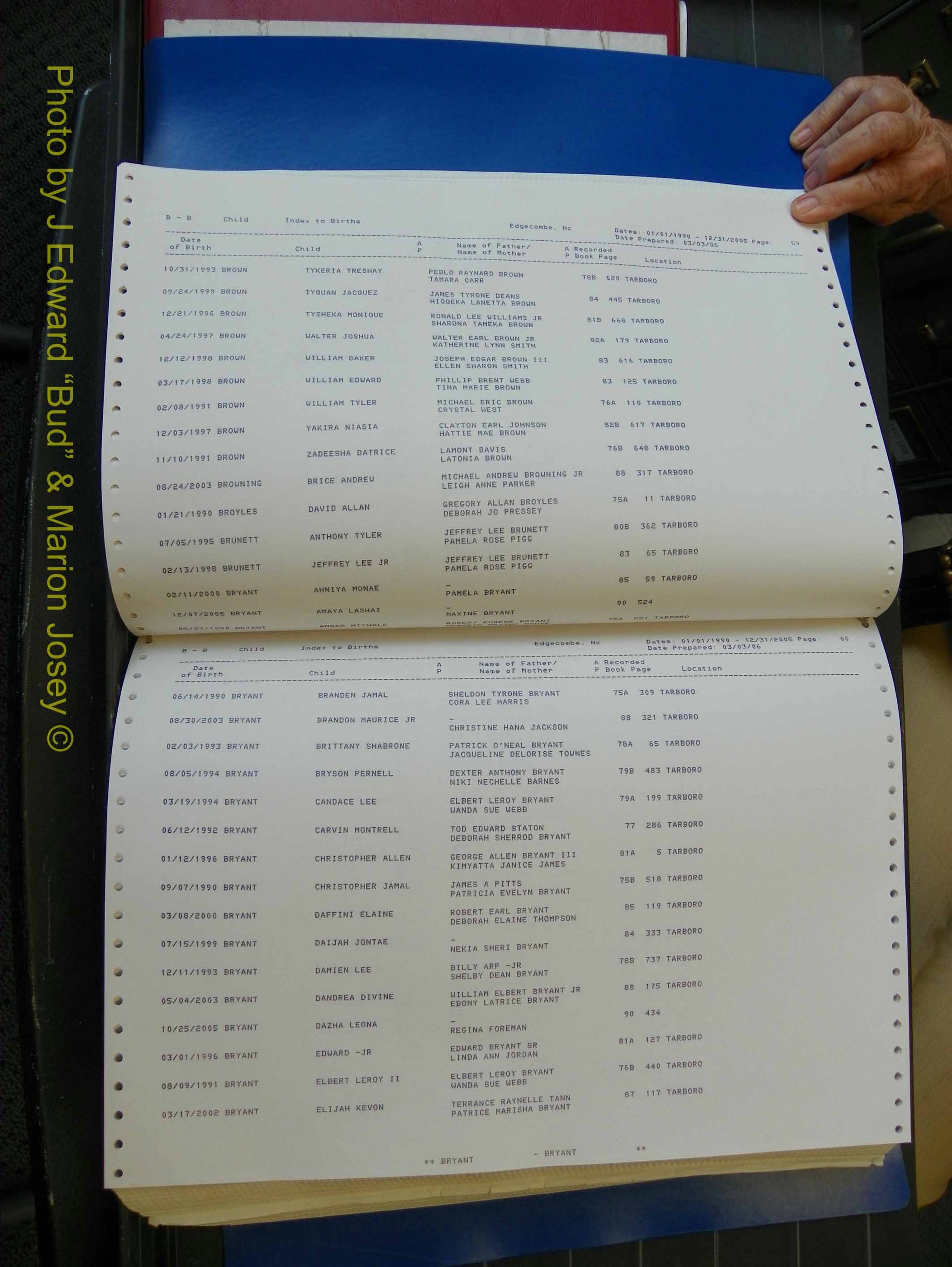 Edgecombe Births, A-Z, 1990-2005 (148).JPG