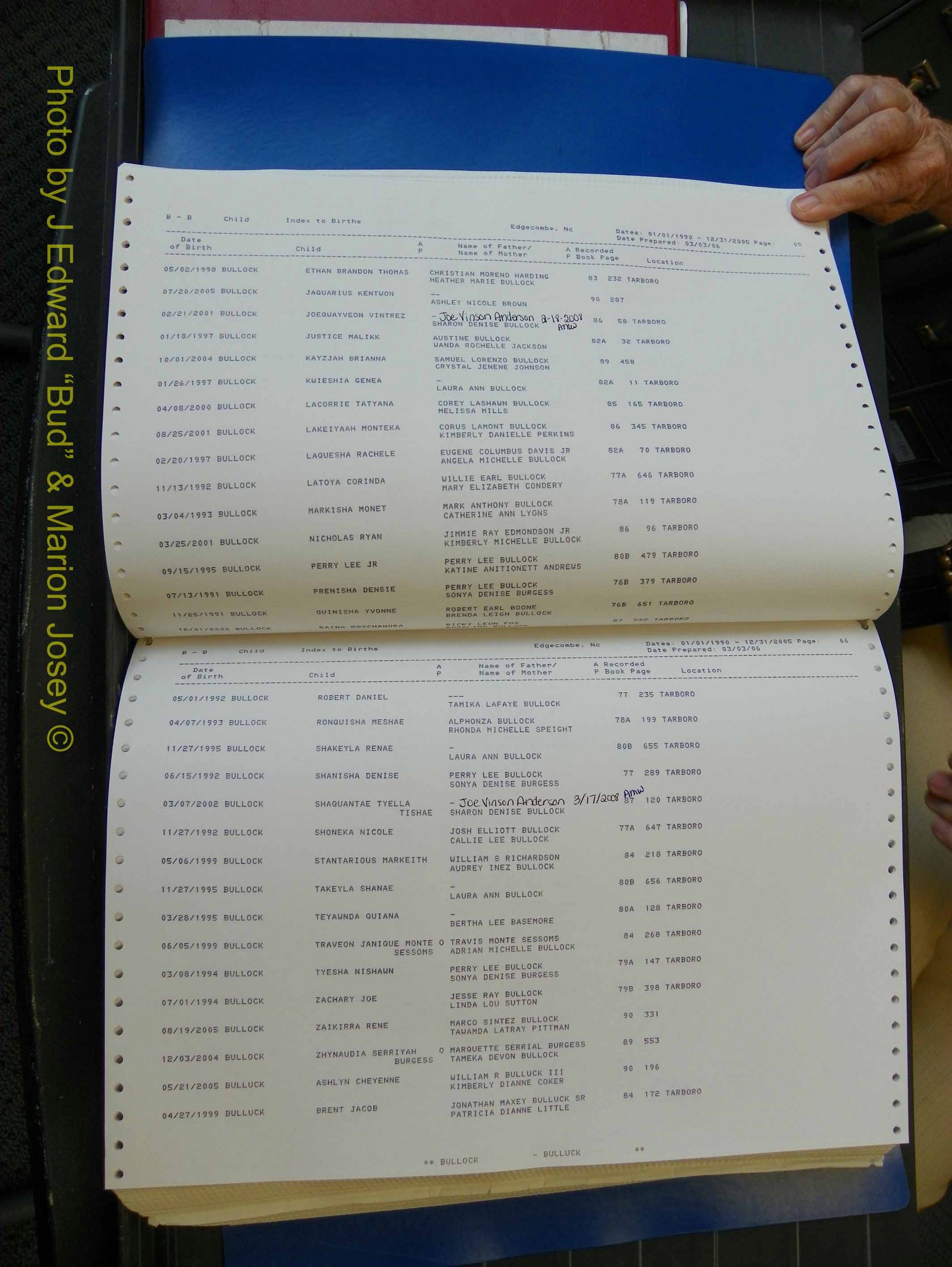 Edgecombe Births, A-Z, 1990-2005 (151).JPG