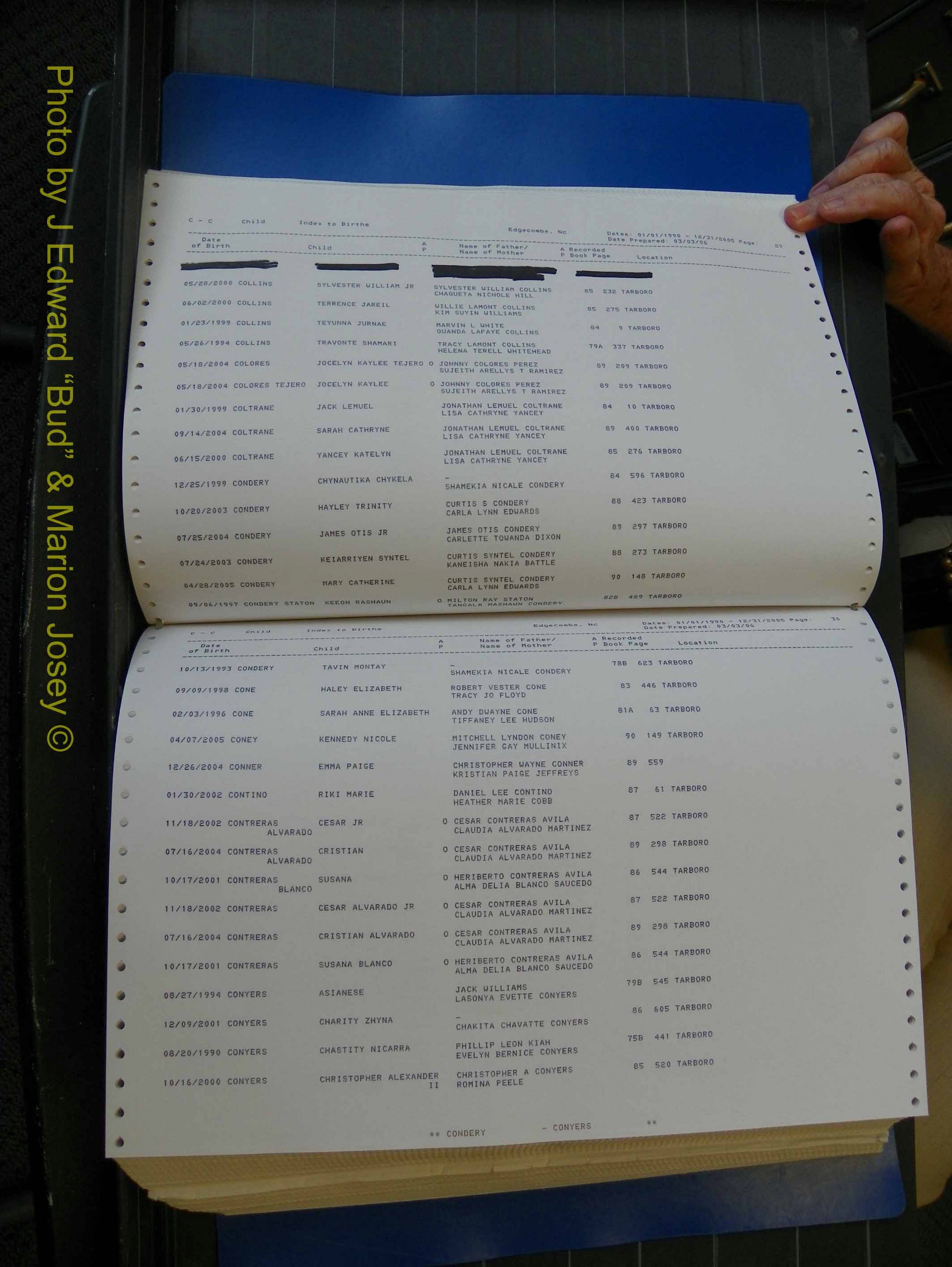 Edgecombe Births, A-Z, 1990-2005 (170).JPG