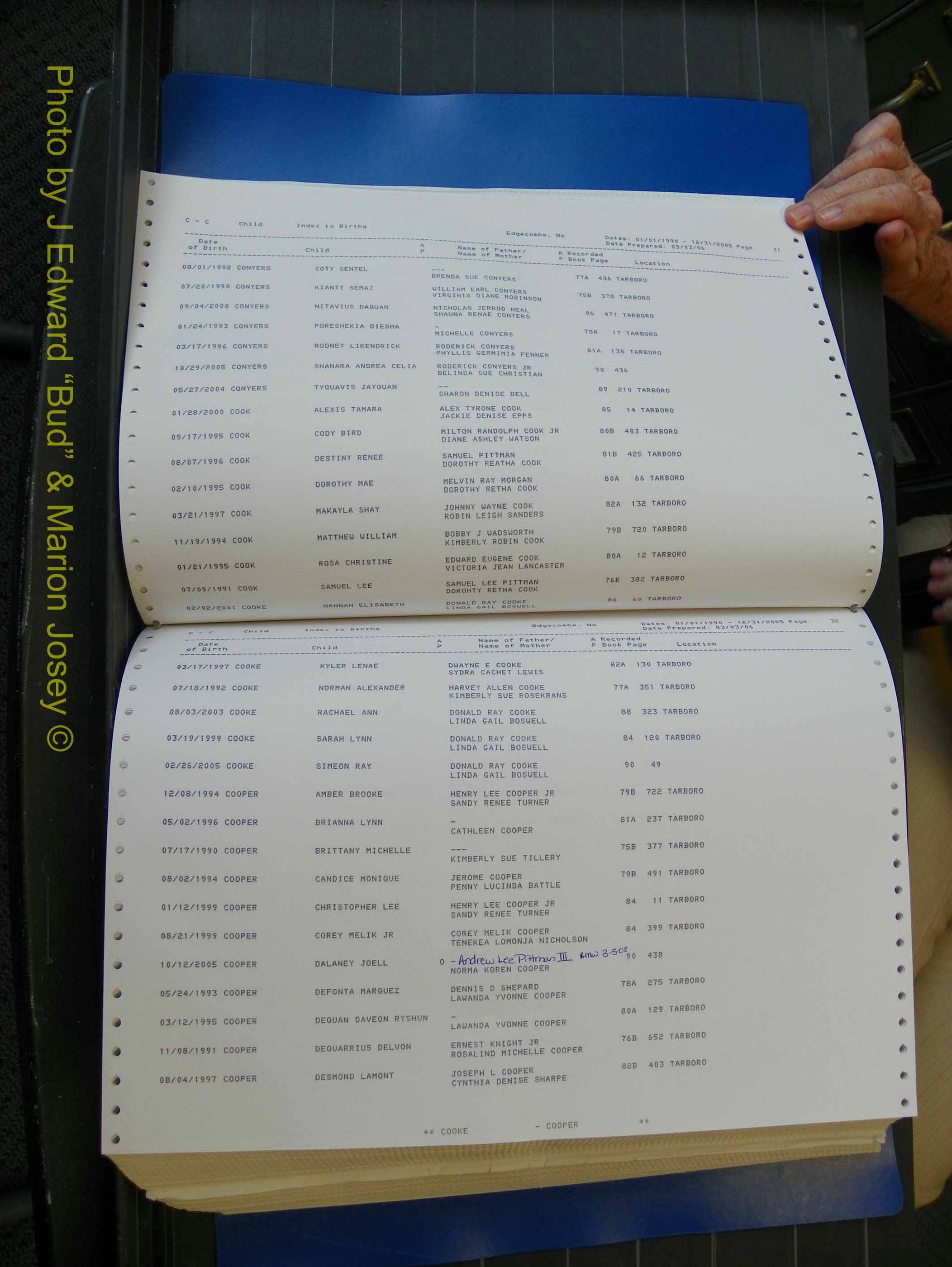 Edgecombe Births, A-Z, 1990-2005 (171).JPG