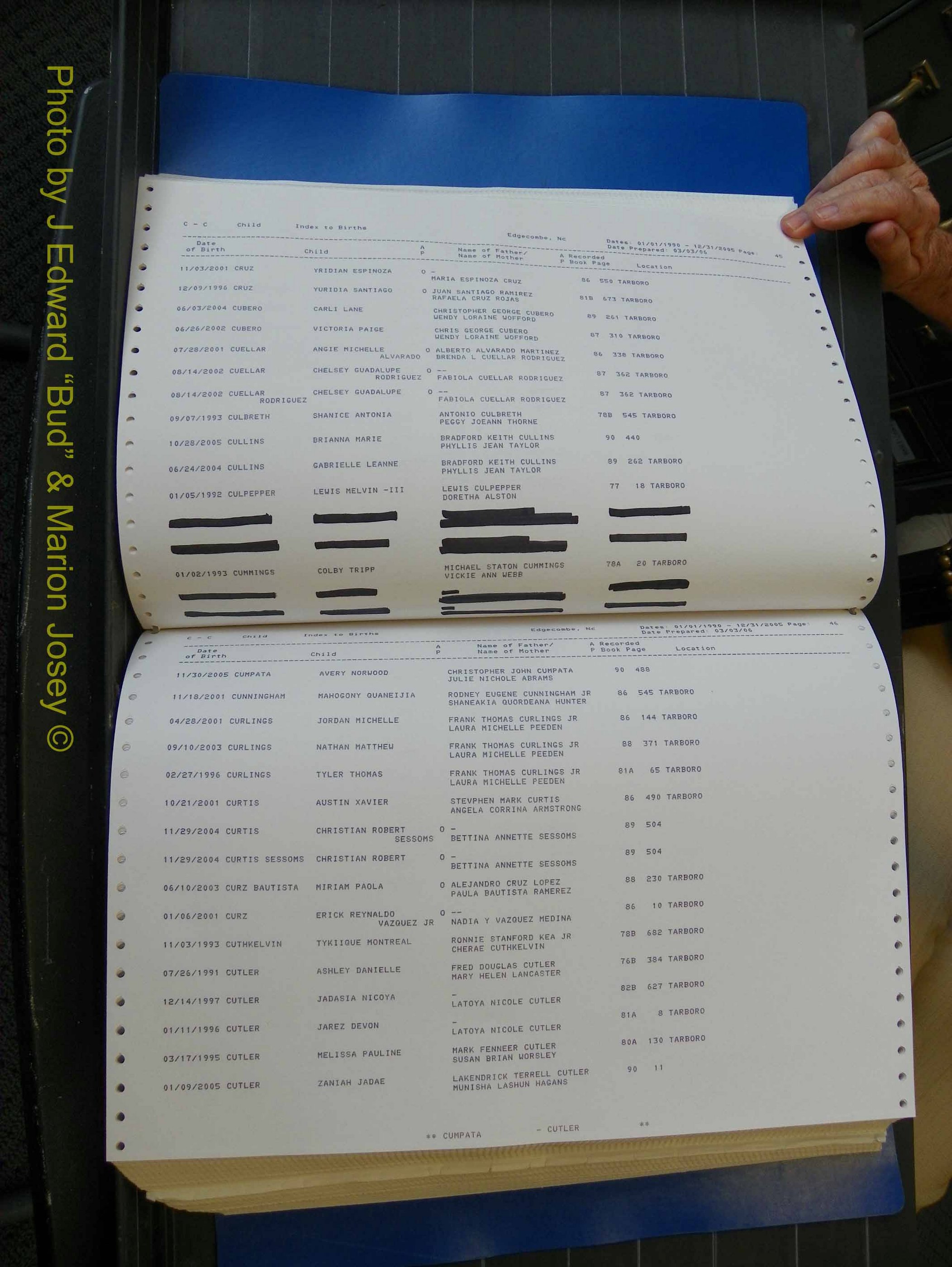 Edgecombe Births, A-Z, 1990-2005 (179).JPG