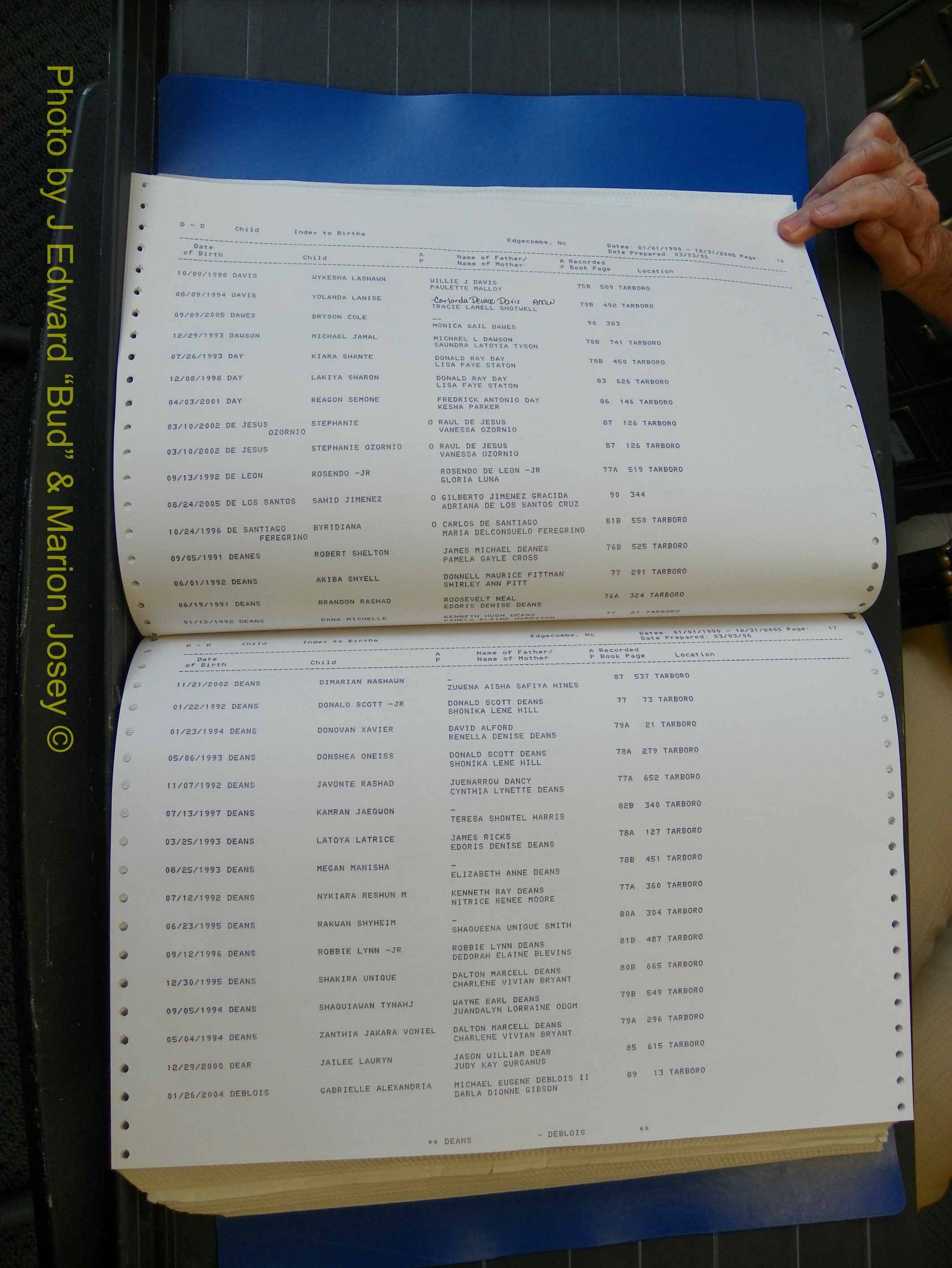 Edgecombe Births, A-Z, 1990-2005 (188).JPG