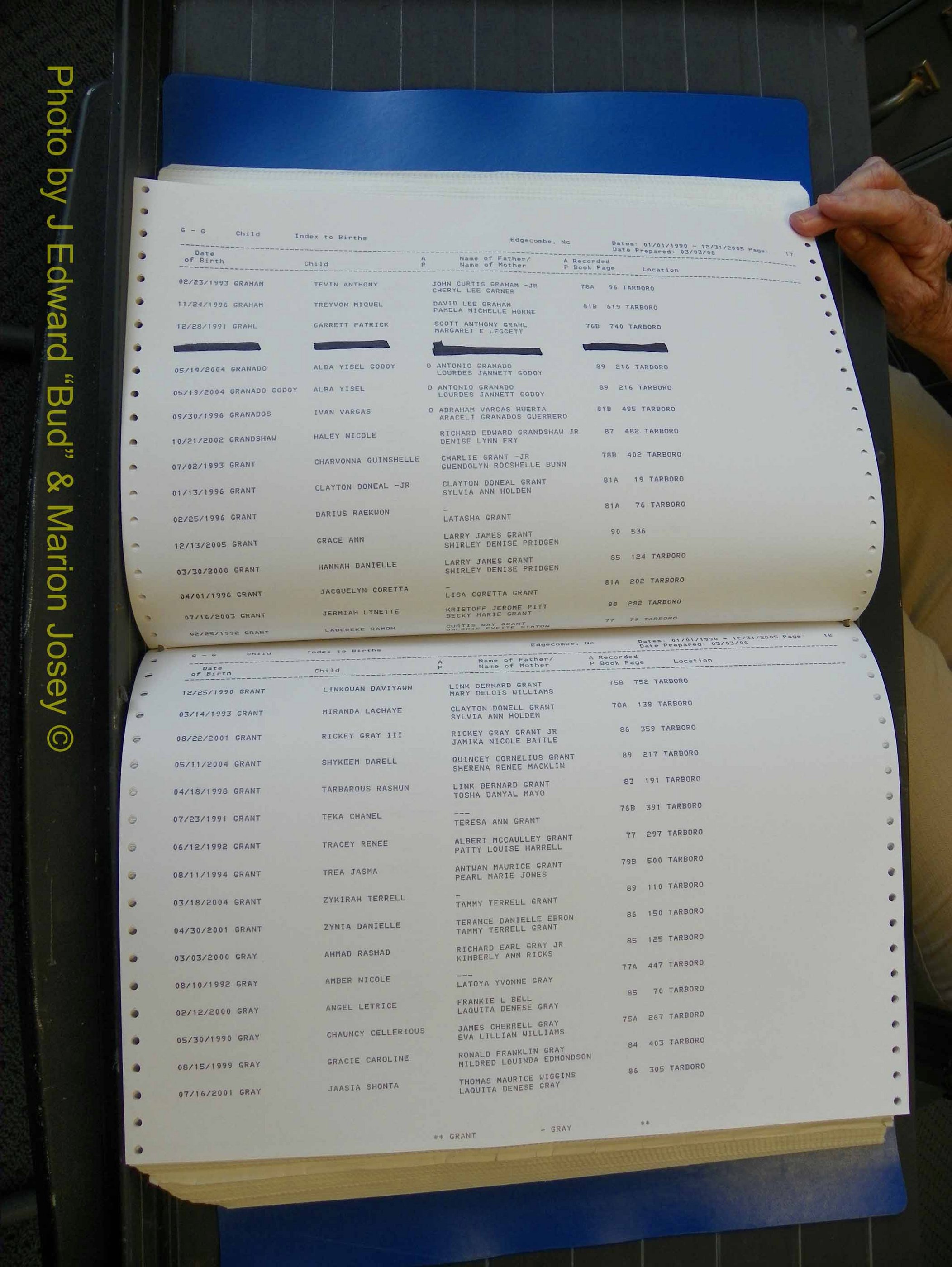 Edgecombe Births, A-Z, 1990-2005 (227).JPG