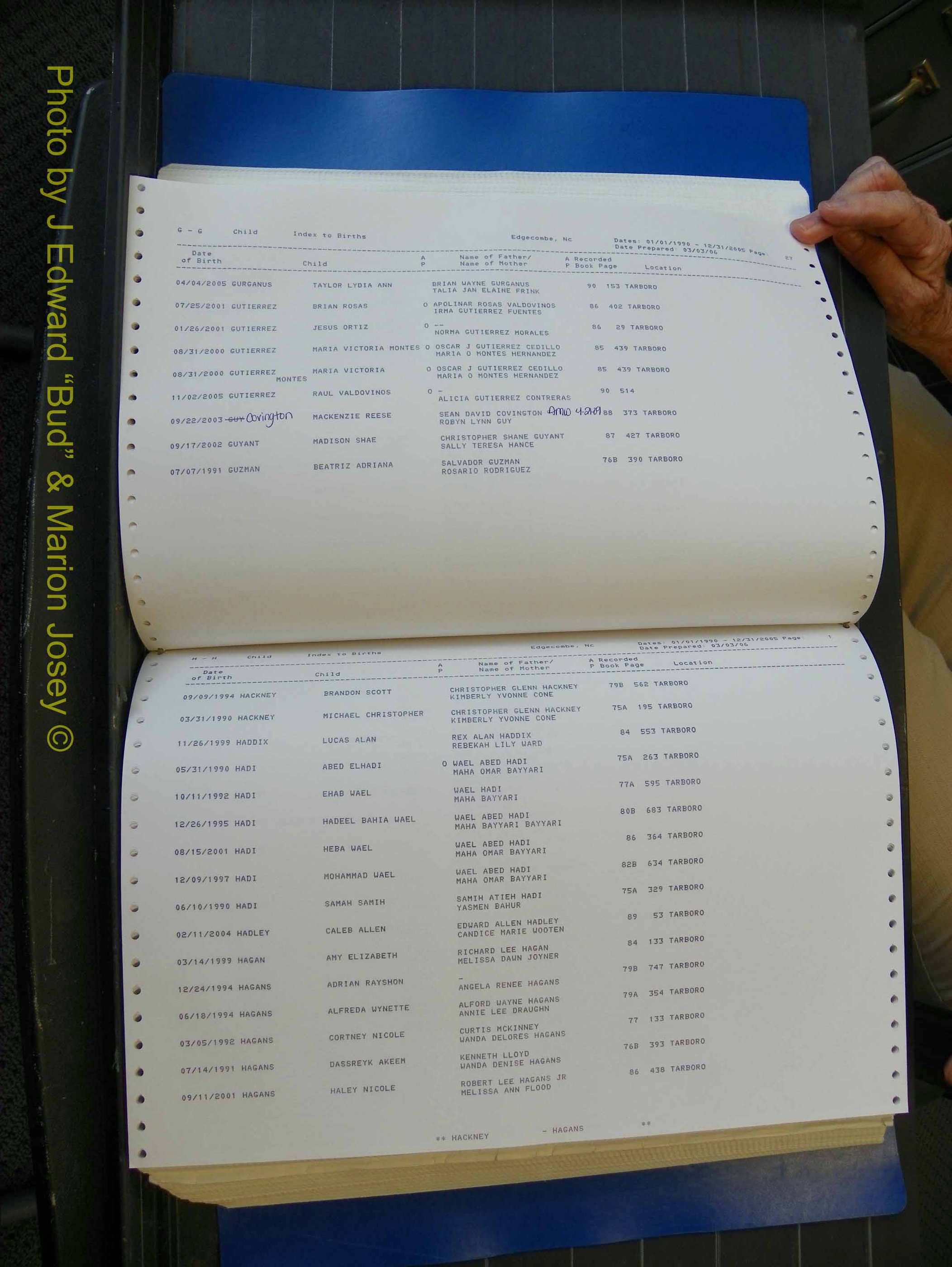 Edgecombe Births, A-Z, 1990-2005 (232).JPG