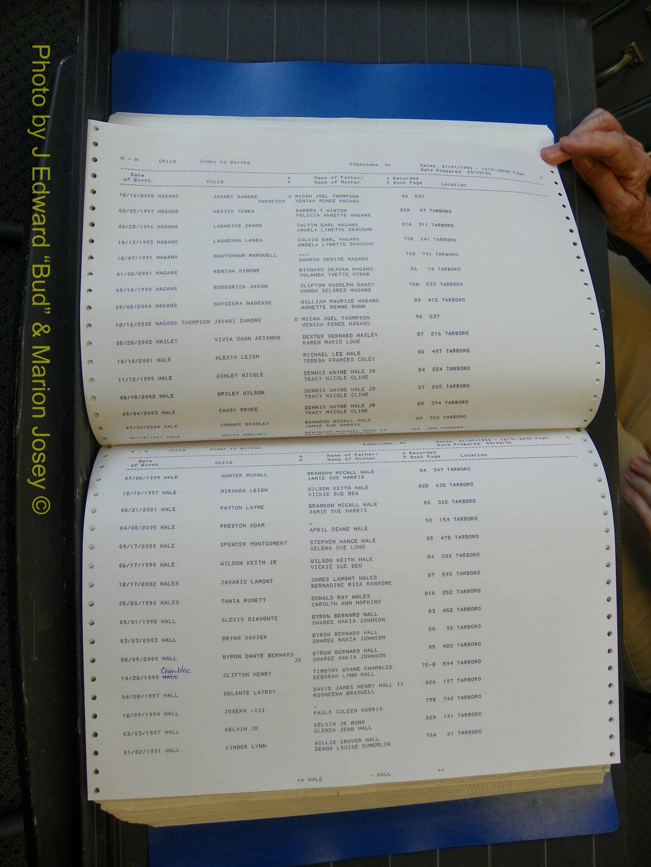 Edgecombe Births, A-Z, 1990-2005 (233).JPG