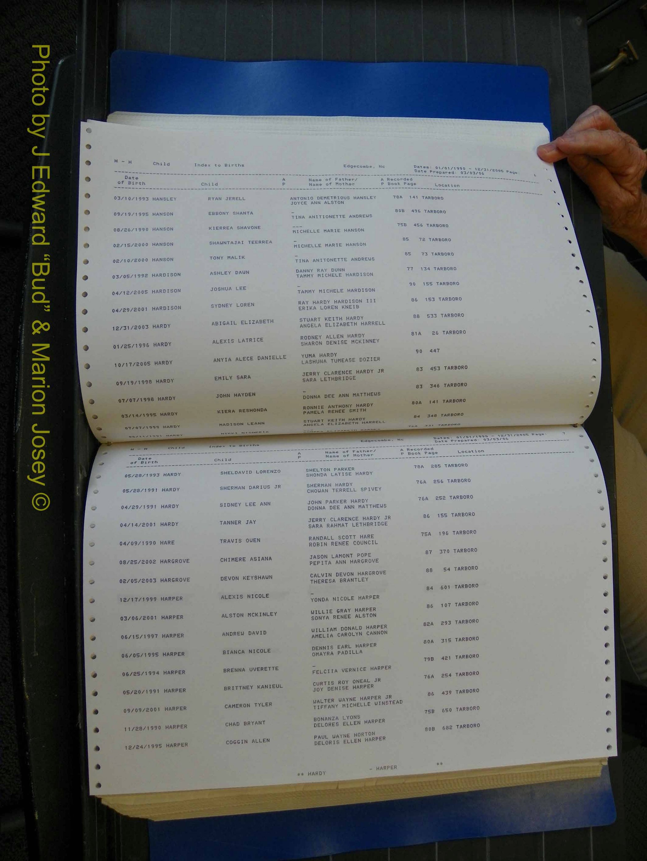 Edgecombe Births, A-Z, 1990-2005 (235).JPG