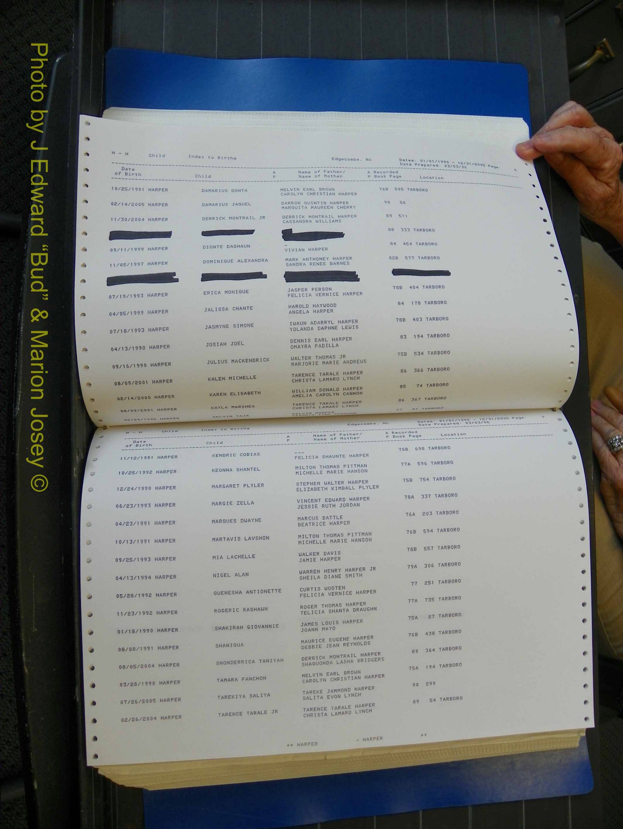 Edgecombe Births, A-Z, 1990-2005 (236).JPG
