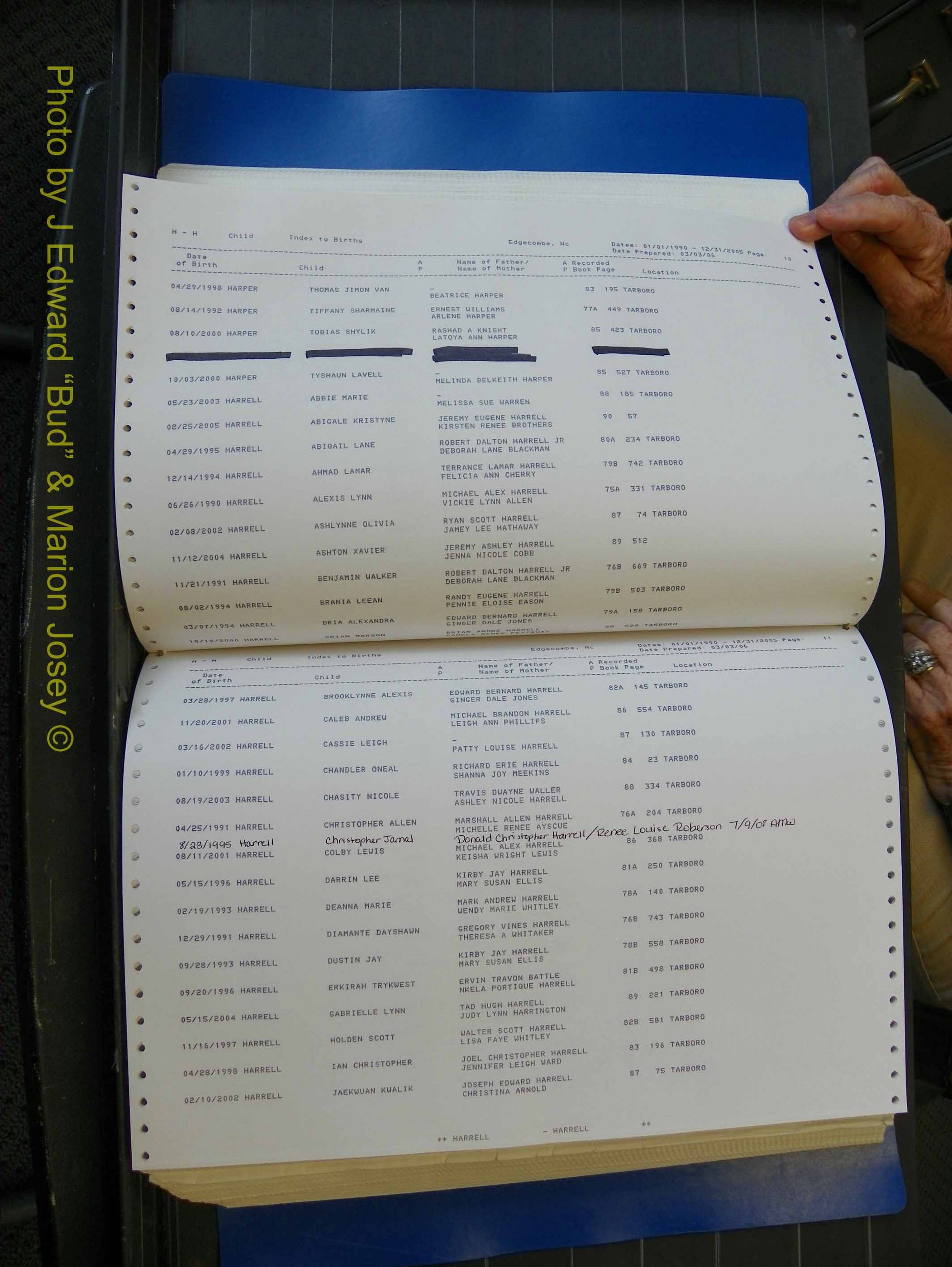 Edgecombe Births, A-Z, 1990-2005 (237).JPG