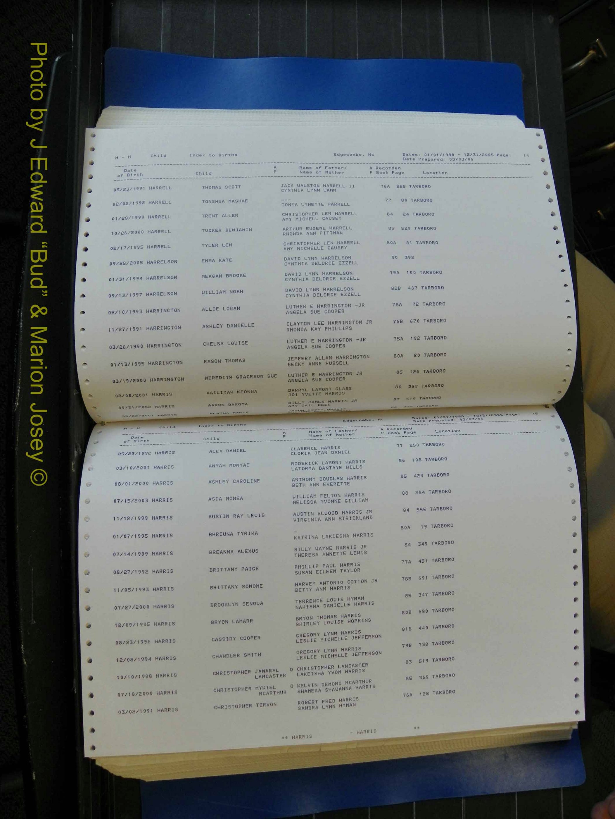 Edgecombe Births, A-Z, 1990-2005 (239).JPG