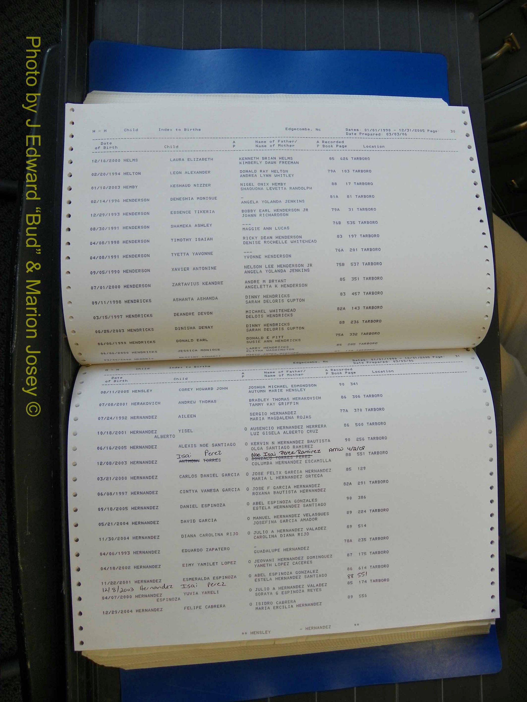 Edgecombe Births, A-Z, 1990-2005 (247).JPG