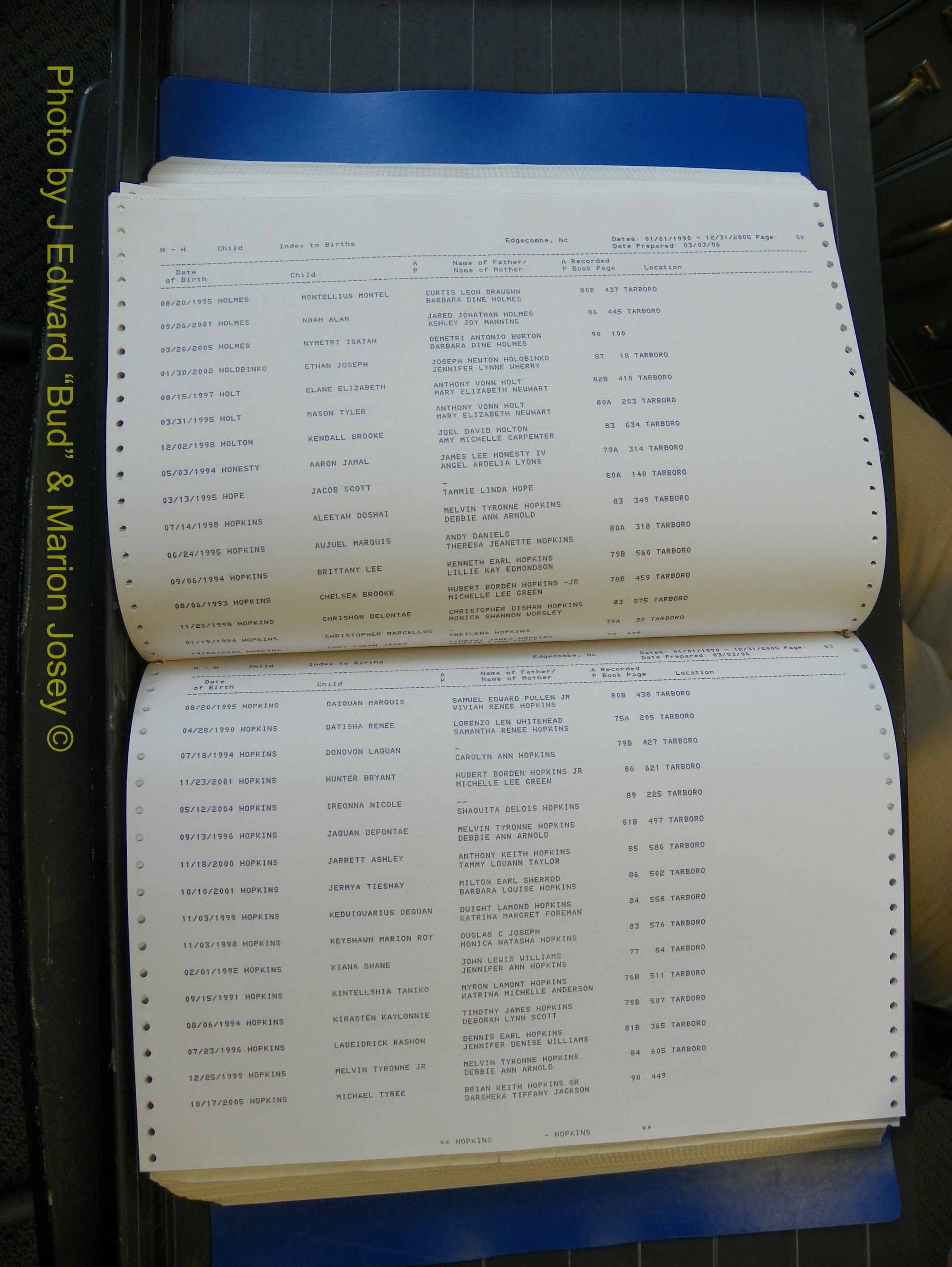 Edgecombe Births, A-Z, 1990-2005 (258).JPG