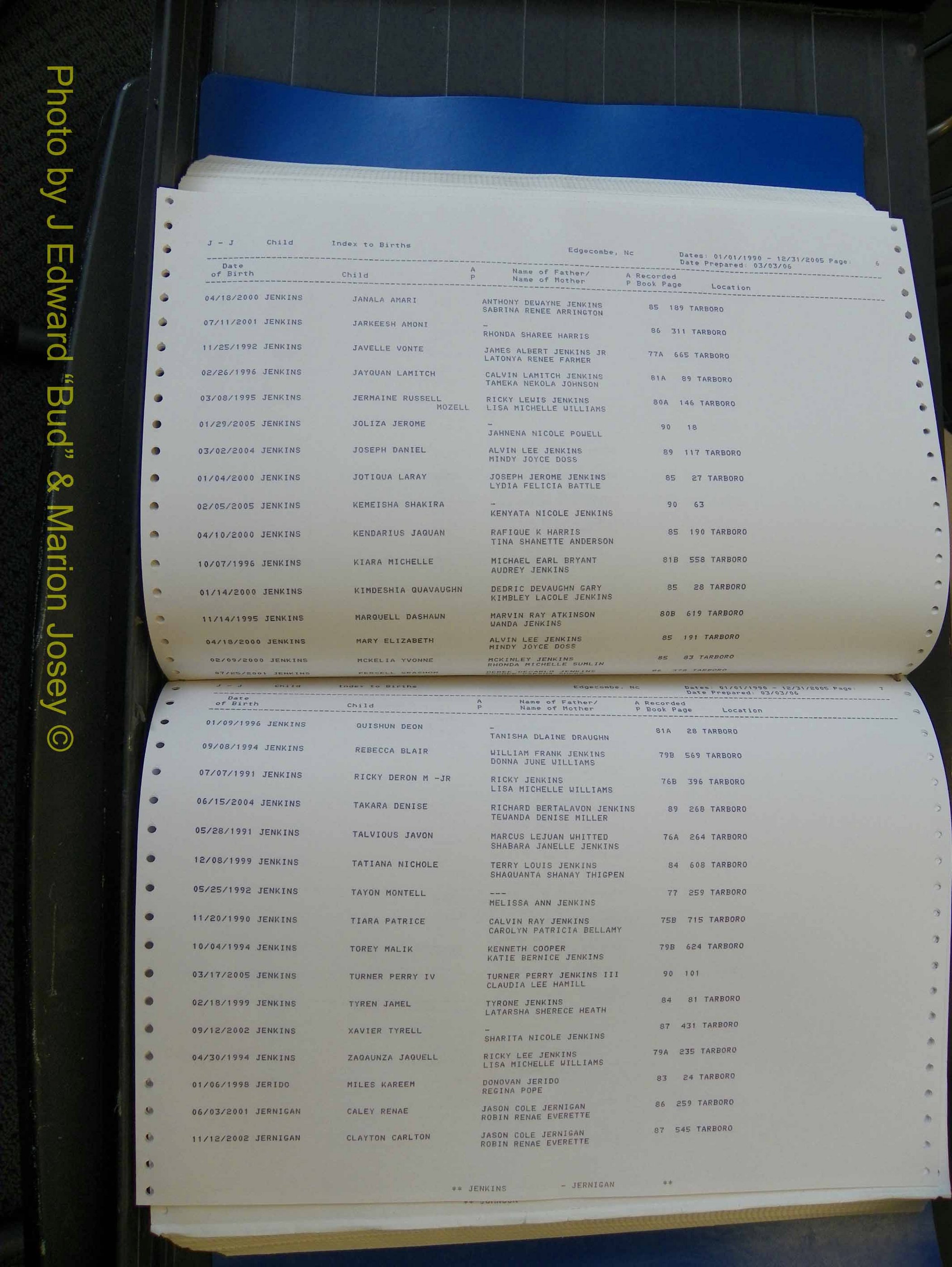 Edgecombe Births, A-Z, 1990-2005 (270).JPG