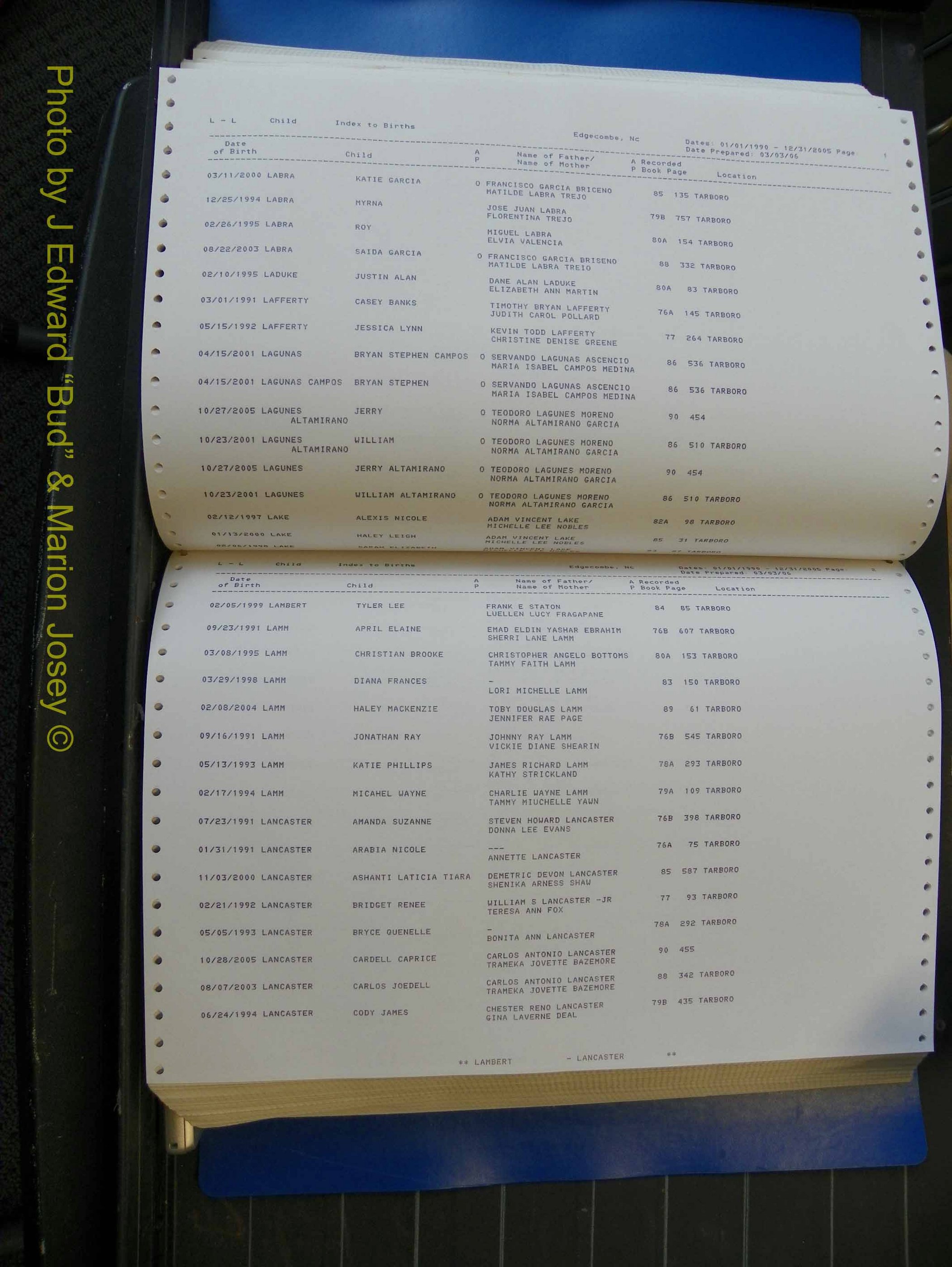 Edgecombe Births, A-Z, 1990-2005 (297).JPG