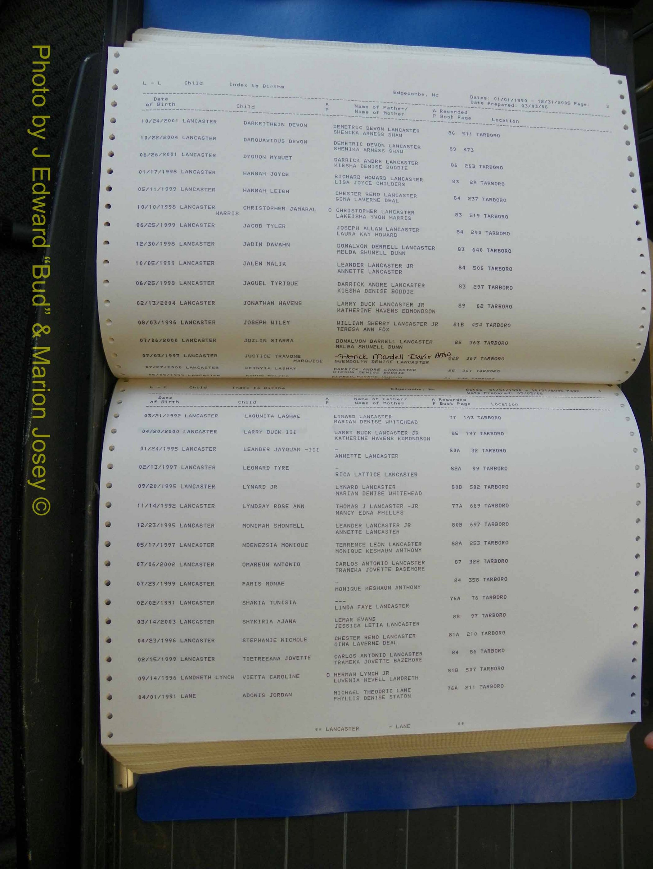 Edgecombe Births, A-Z, 1990-2005 (298).JPG