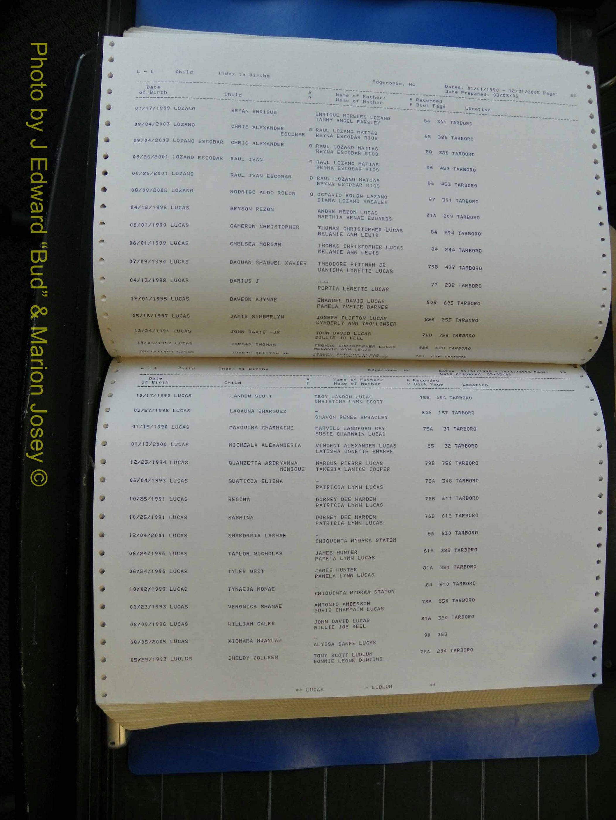 Edgecombe Births, A-Z, 1990-2005 (309).JPG