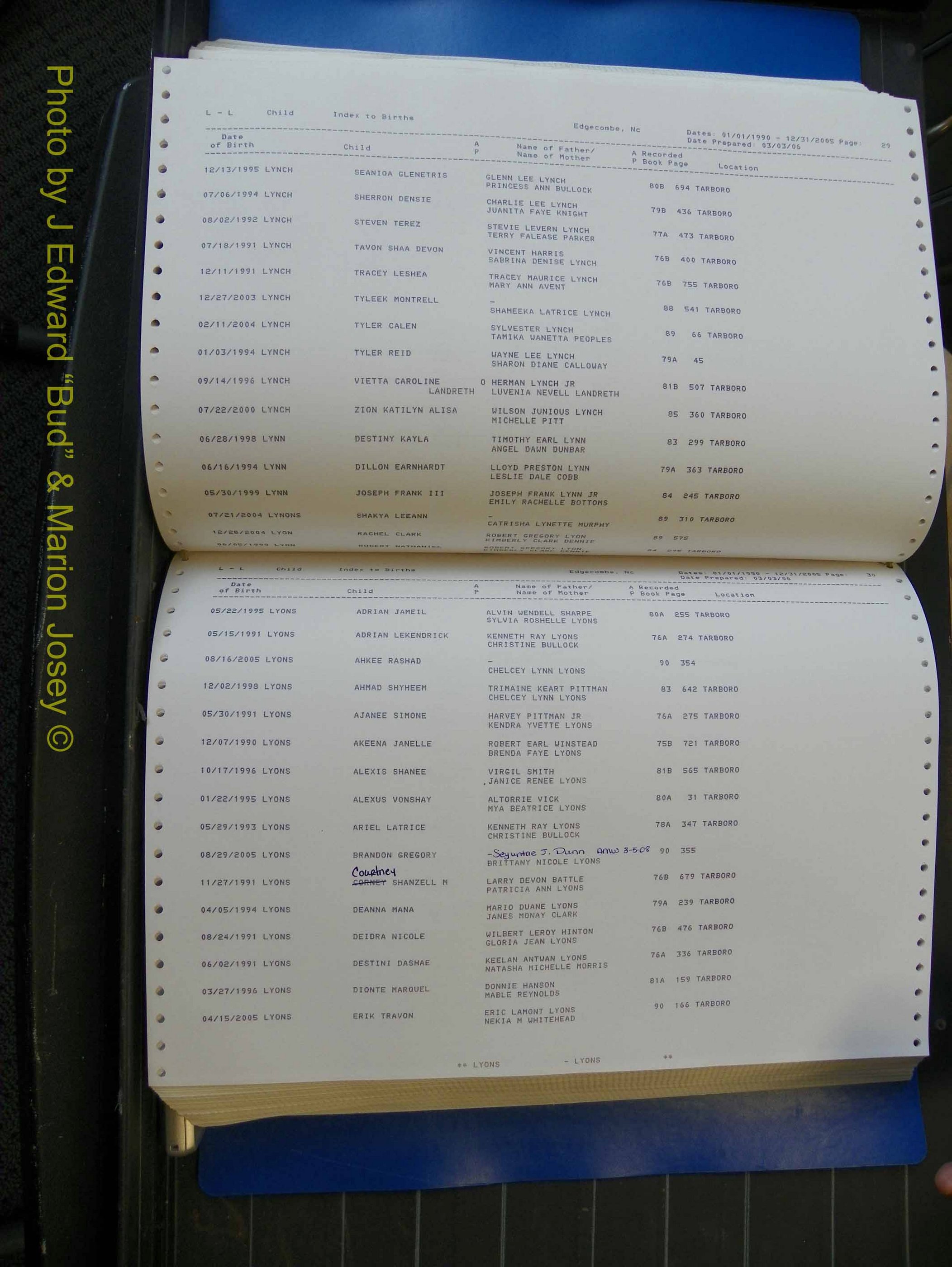 Edgecombe Births, A-Z, 1990-2005 (311).JPG