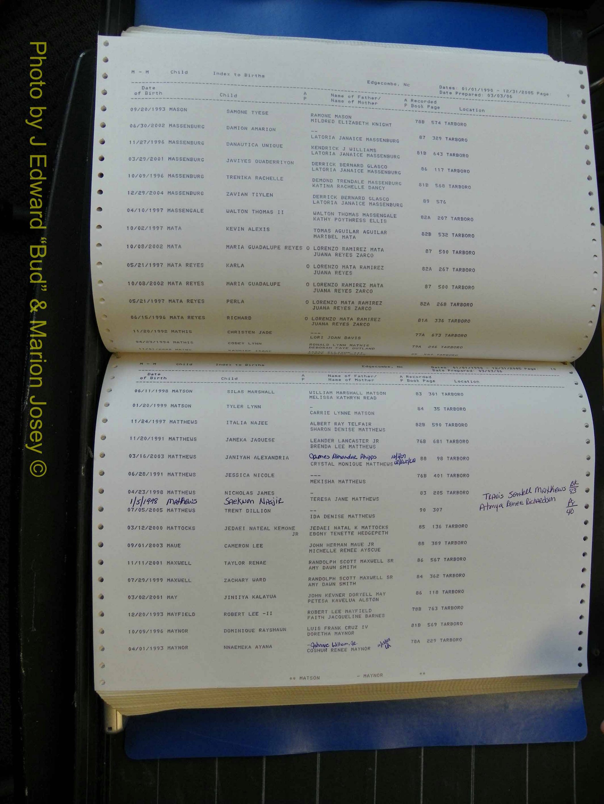 Edgecombe Births, A-Z, 1990-2005 (318).JPG