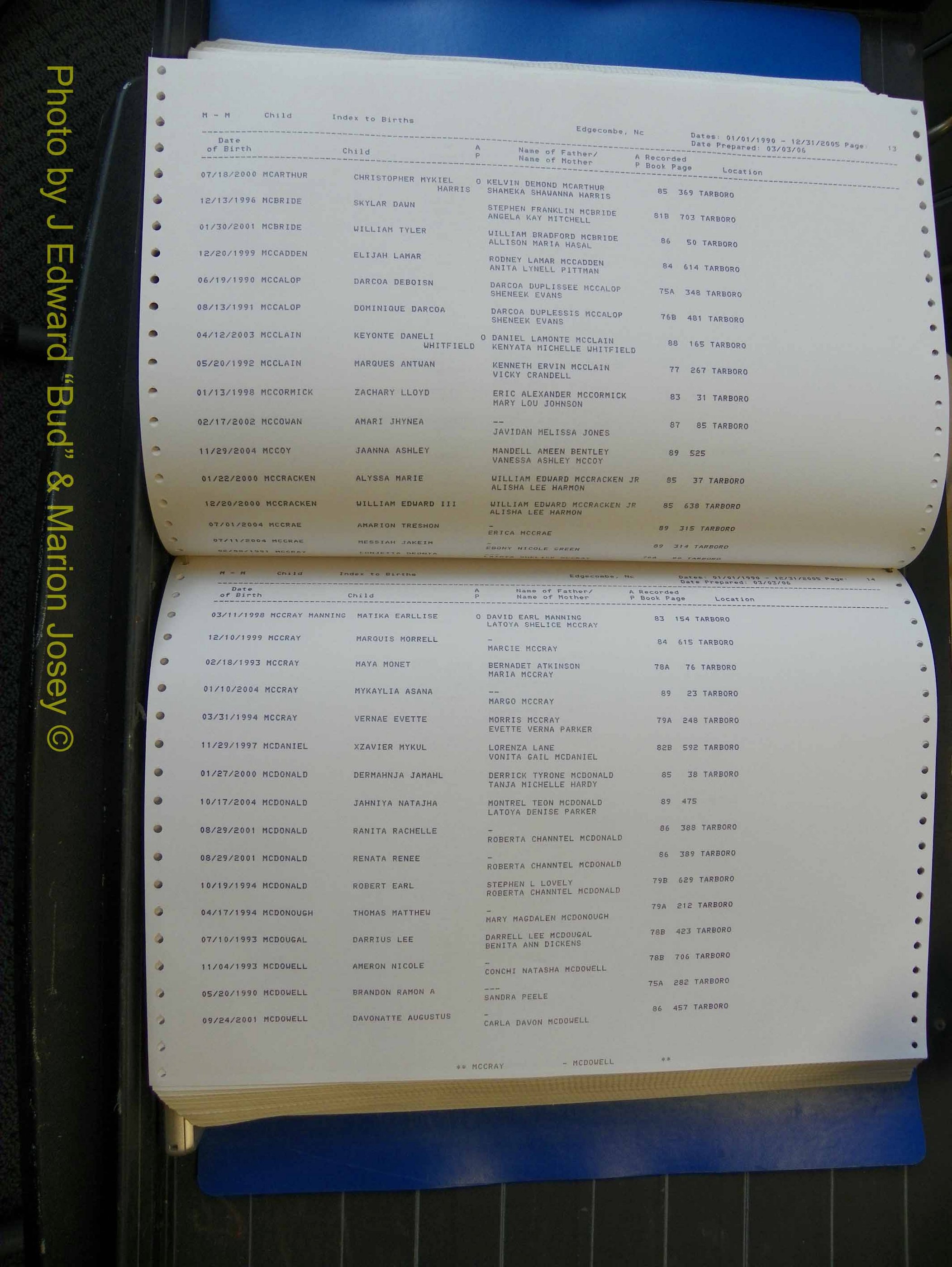 Edgecombe Births, A-Z, 1990-2005 (320).JPG