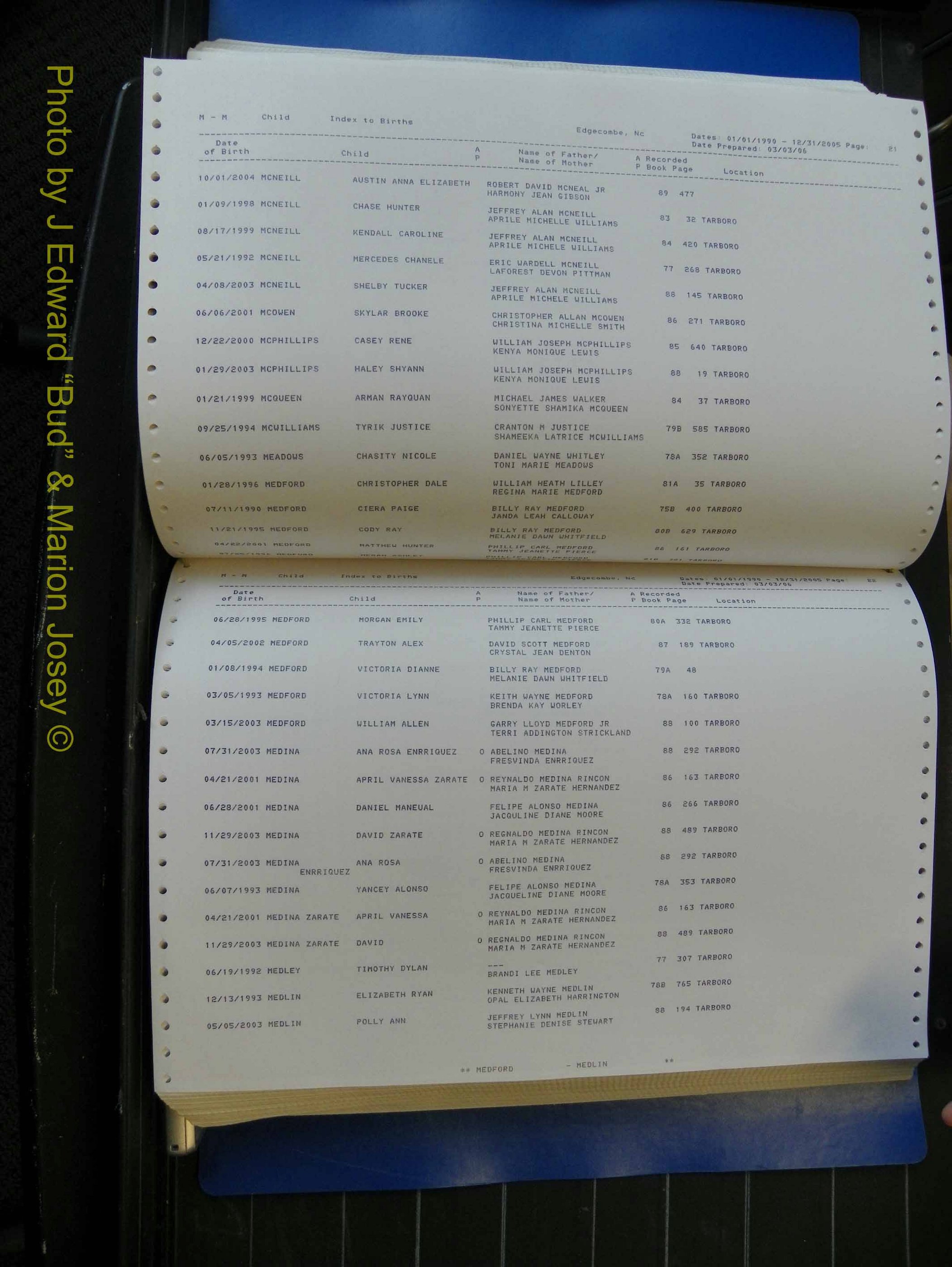 Edgecombe Births, A-Z, 1990-2005 (324).JPG