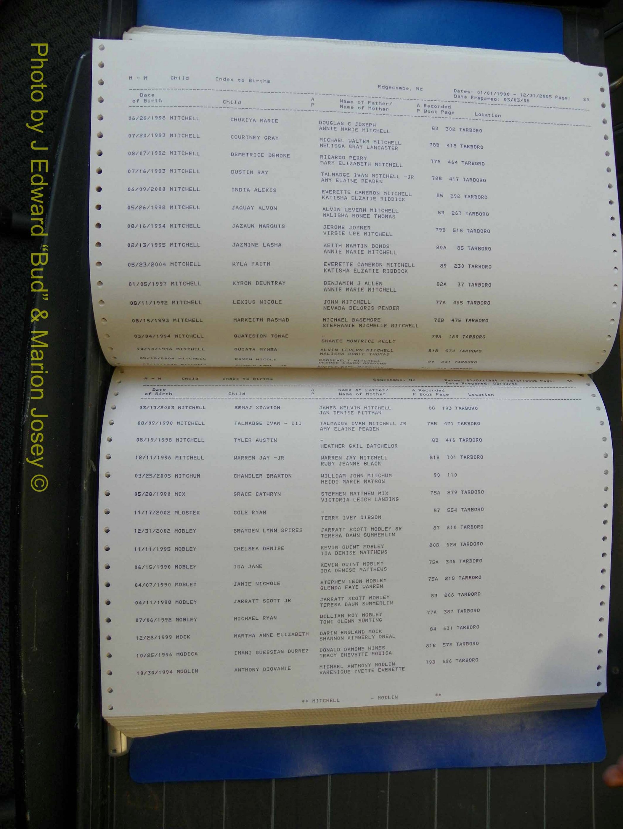 Edgecombe Births, A-Z, 1990-2005 (328).JPG