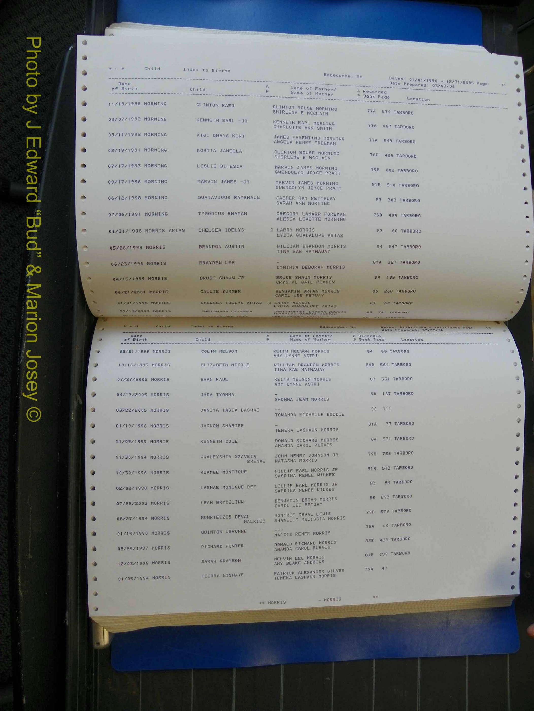 Edgecombe Births, A-Z, 1990-2005 (334).JPG