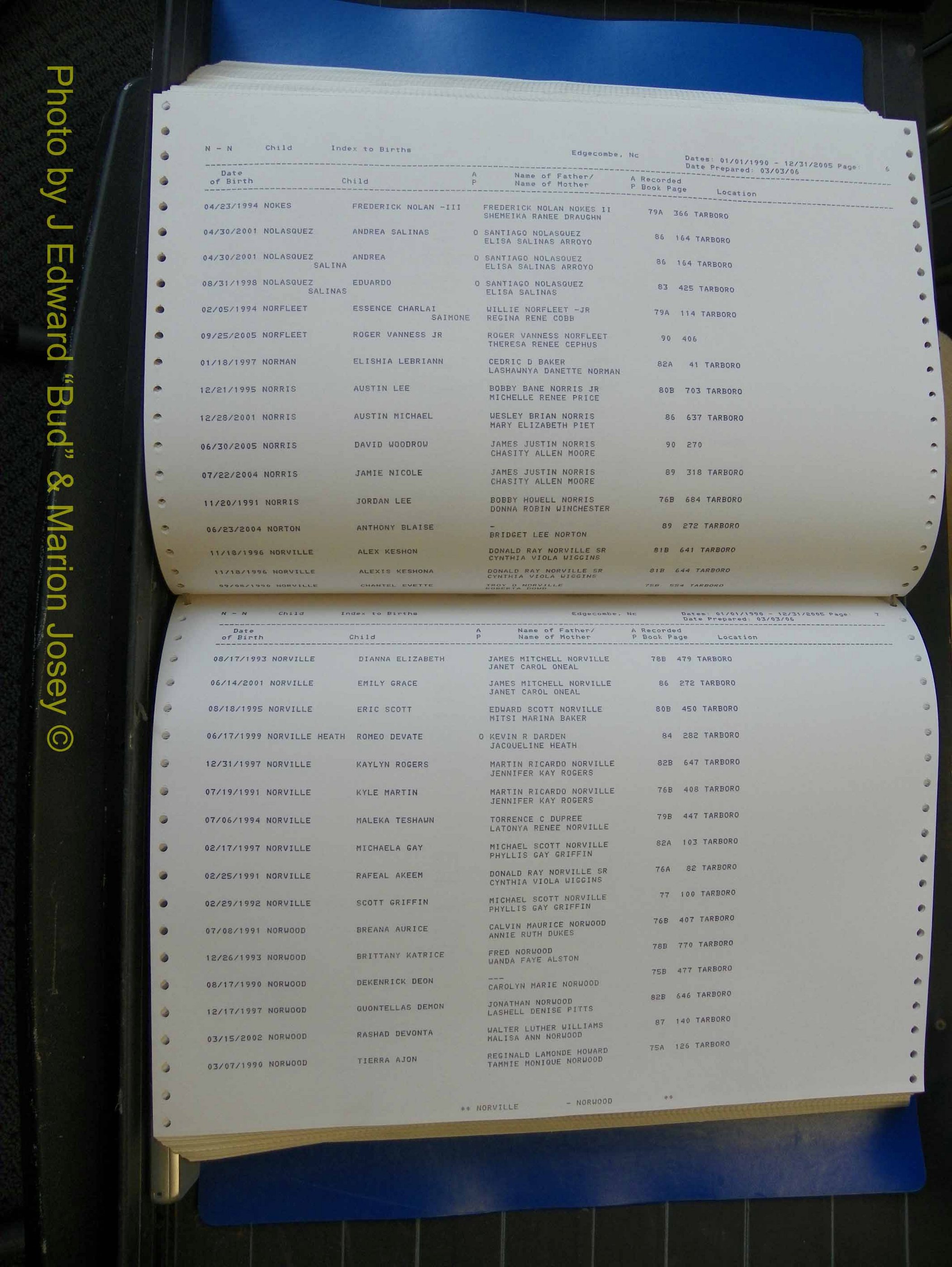 Edgecombe Births, A-Z, 1990-2005 (341).JPG