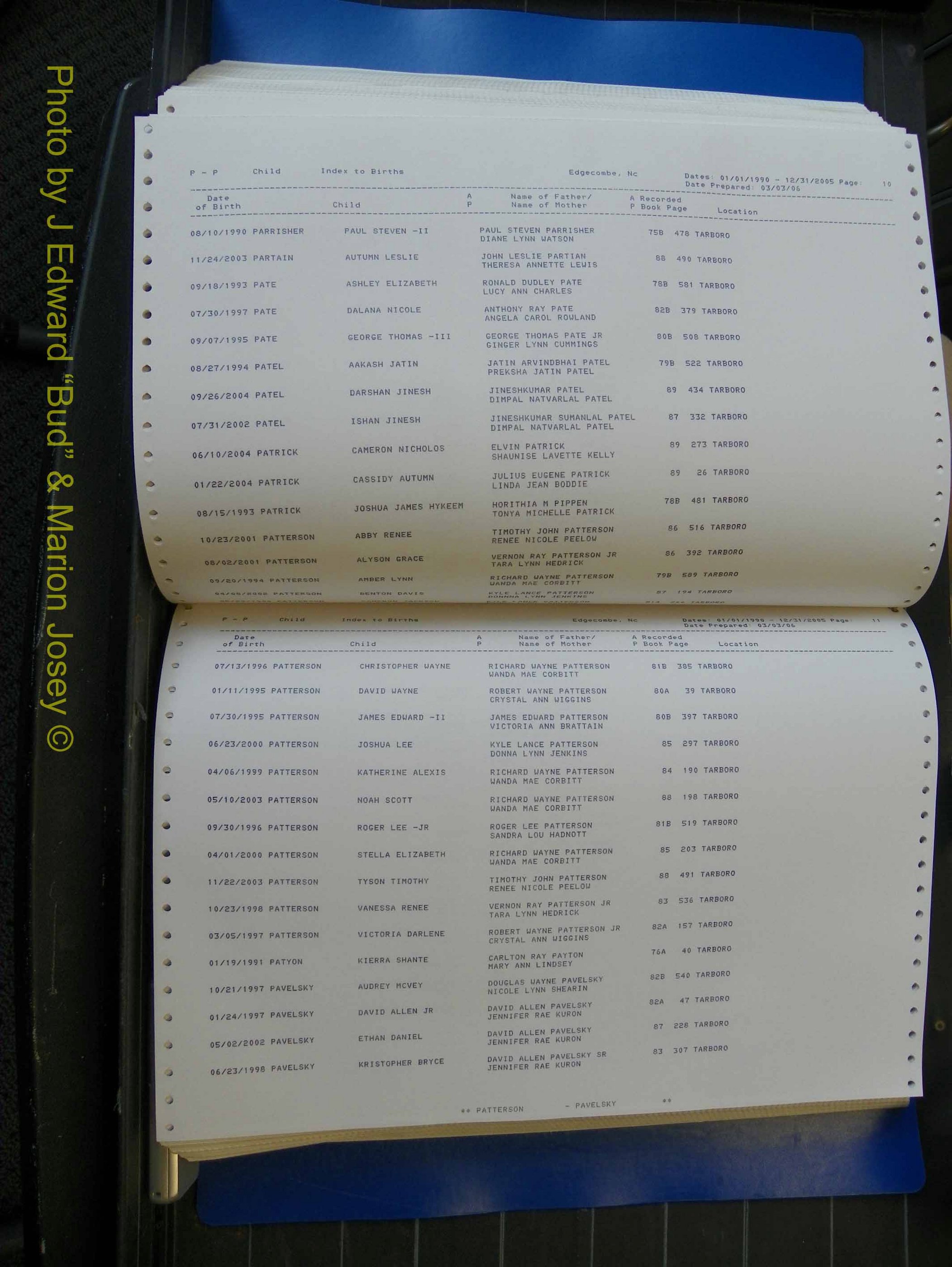 Edgecombe Births, A-Z, 1990-2005 (351).JPG