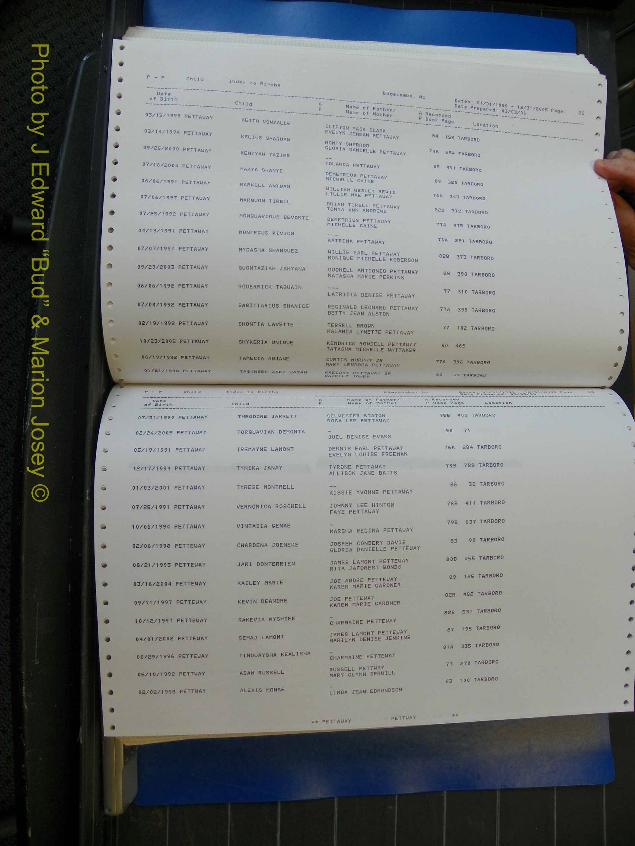 Edgecombe Births, A-Z, 1990-2005 (357).JPG