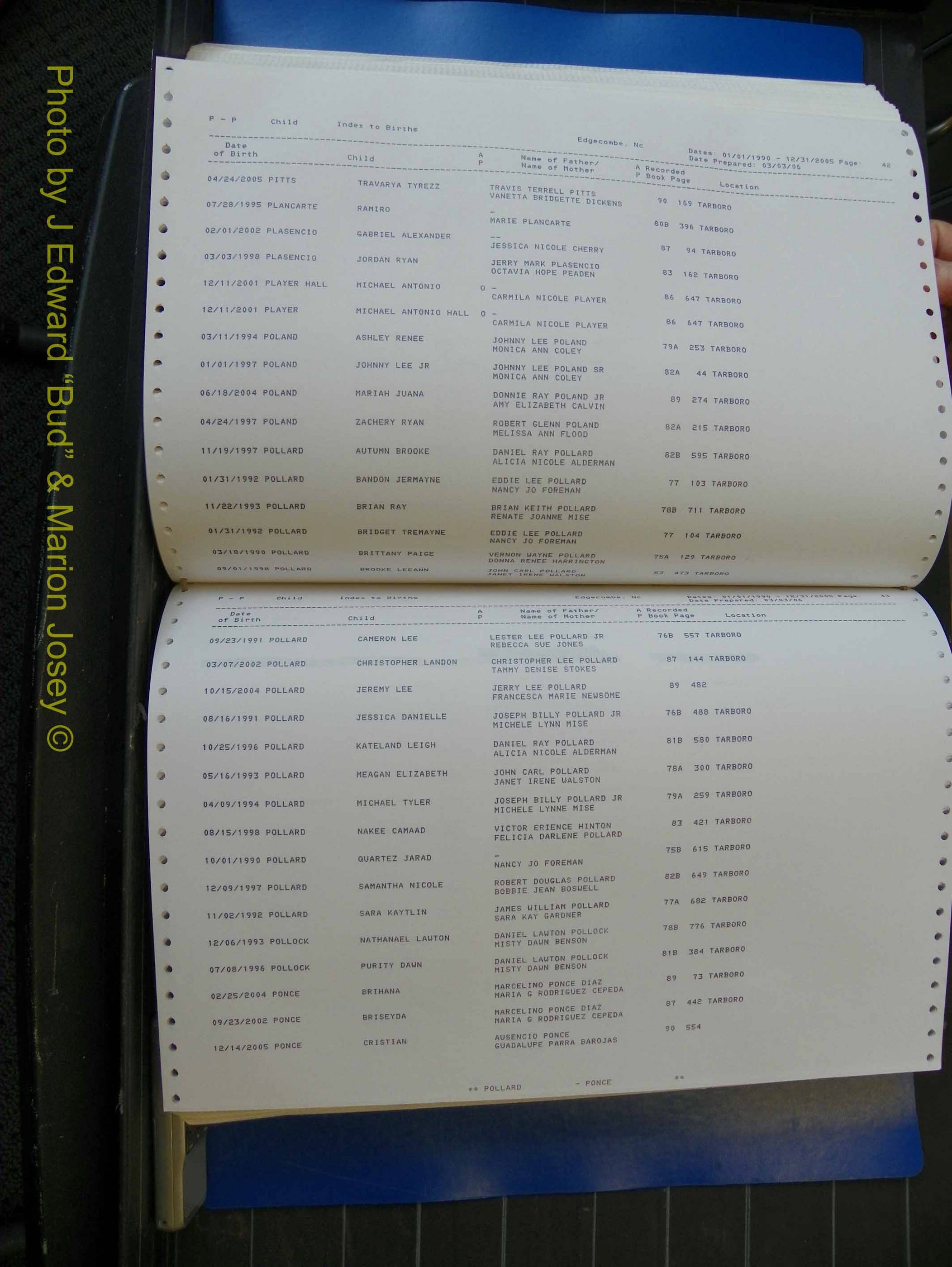 Edgecombe Births, A-Z, 1990-2005 (367).JPG