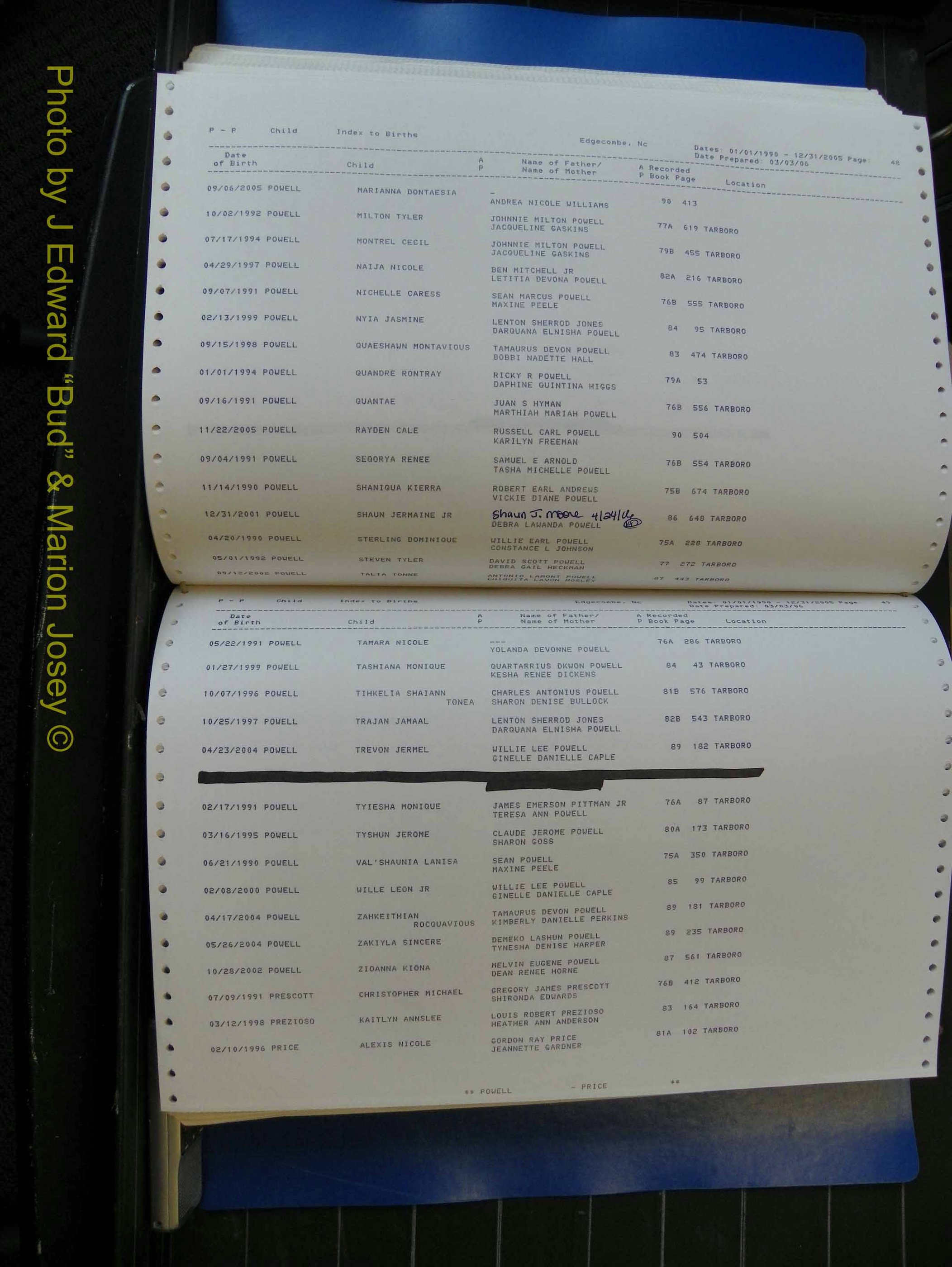 Edgecombe Births, A-Z, 1990-2005 (370).JPG