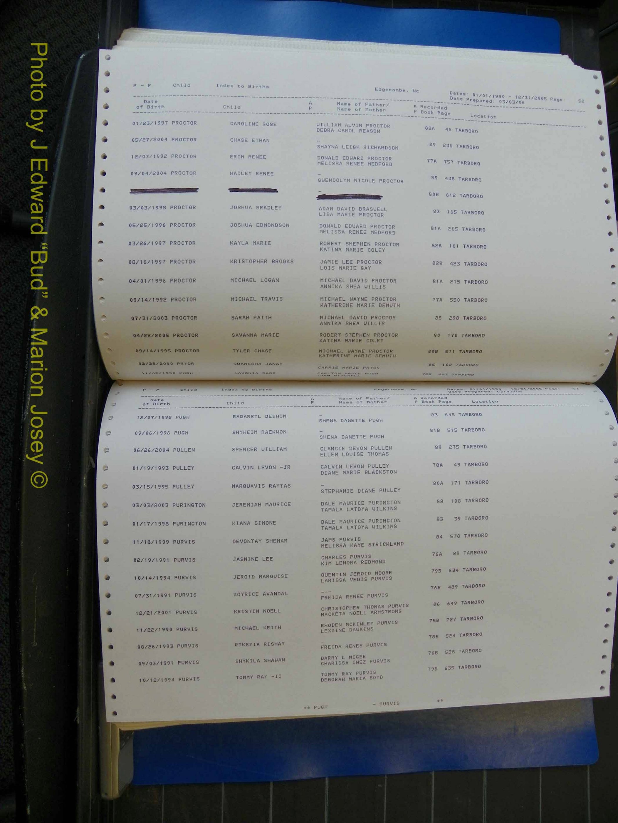 Edgecombe Births, A-Z, 1990-2005 (372).JPG