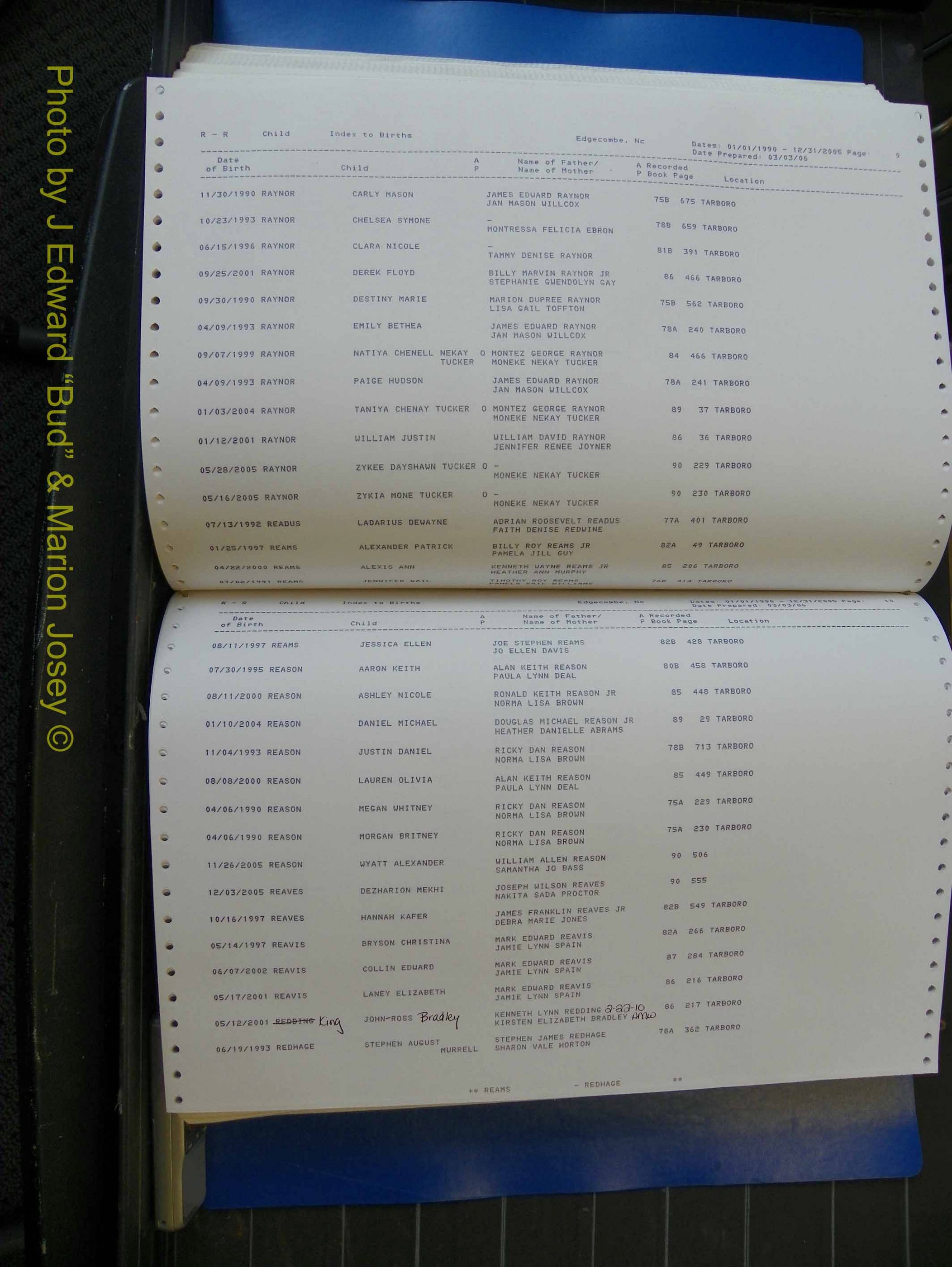 Edgecombe Births, A-Z, 1990-2005 (378).JPG