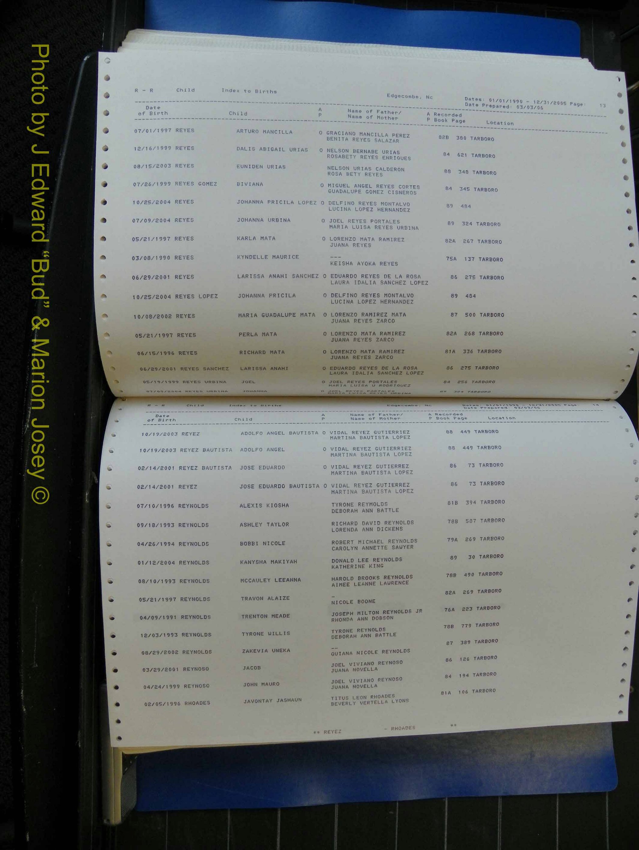 Edgecombe Births, A-Z, 1990-2005 (380).JPG