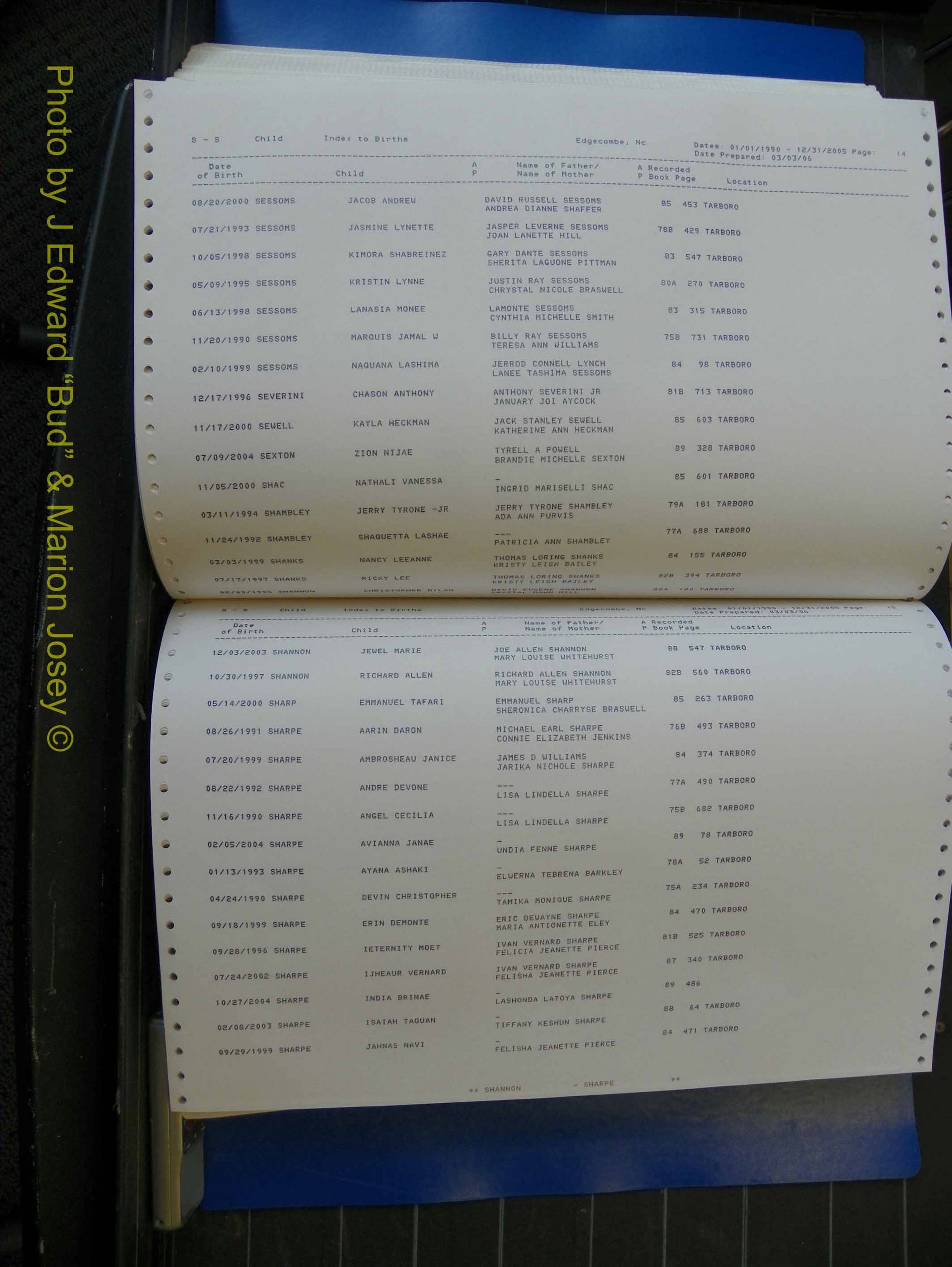Edgecombe Births, A-Z, 1990-2005 (398).JPG