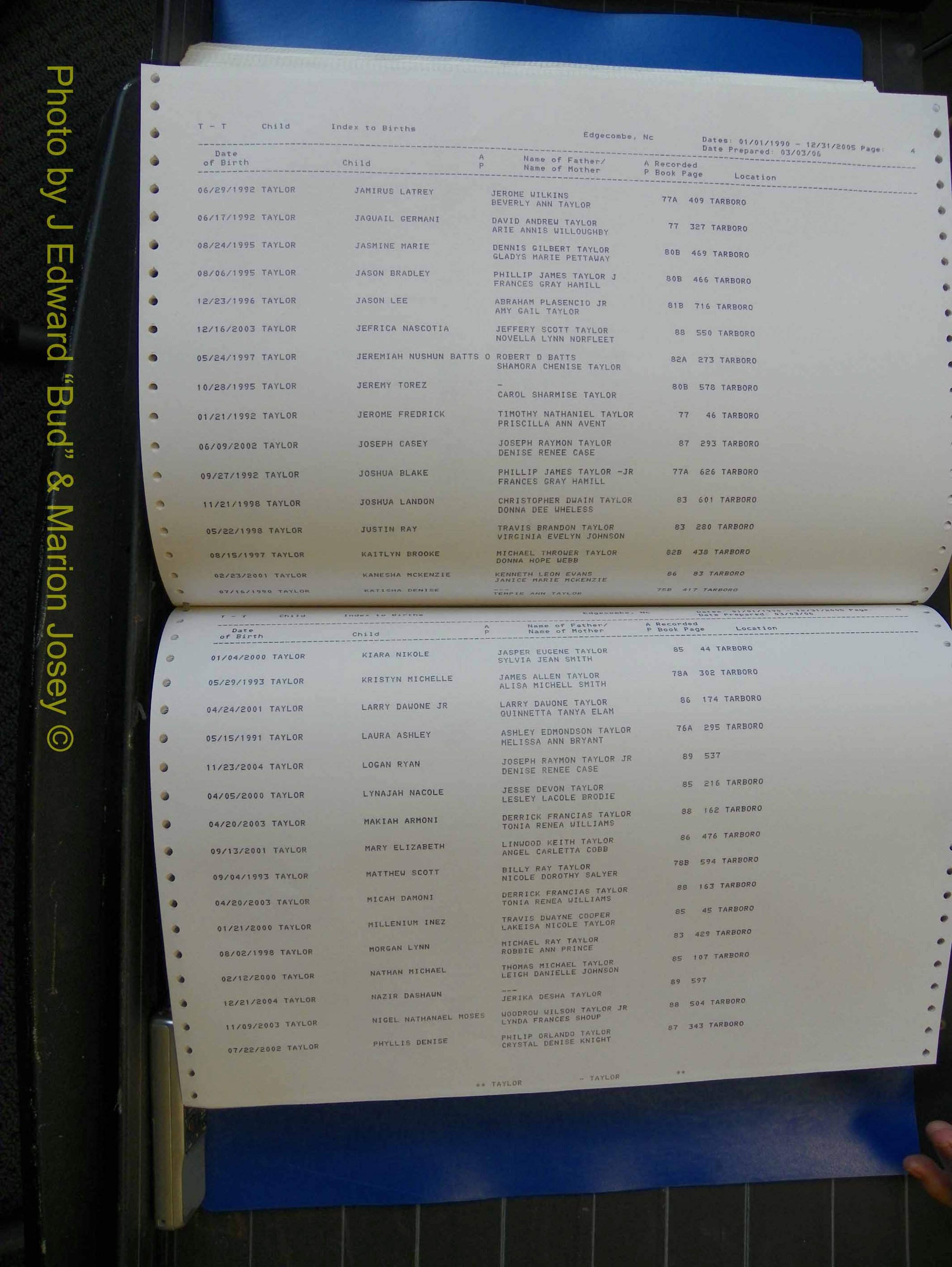 Edgecombe Births, A-Z, 1990-2005 (422).JPG