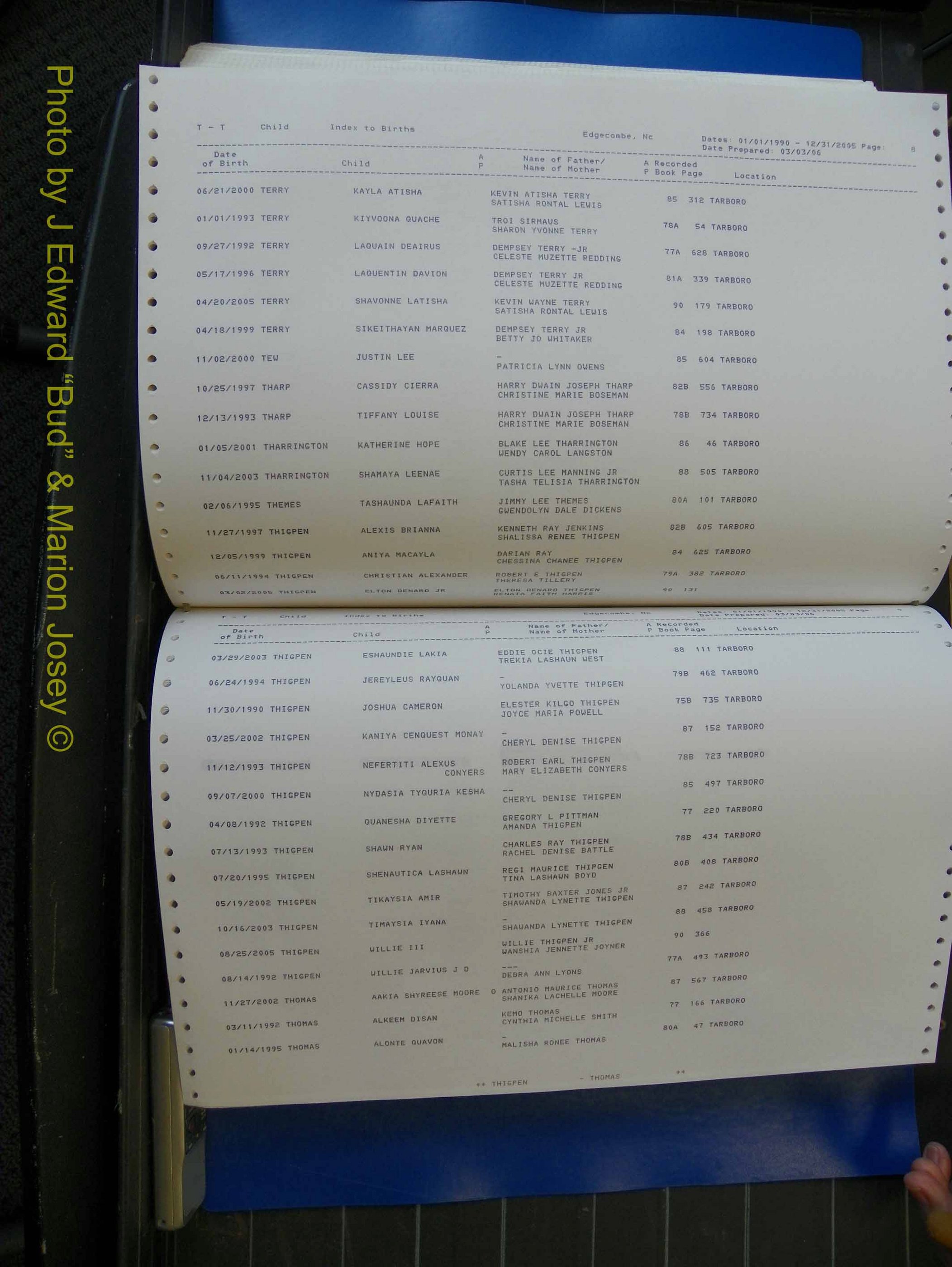 Edgecombe Births, A-Z, 1990-2005 (424).JPG
