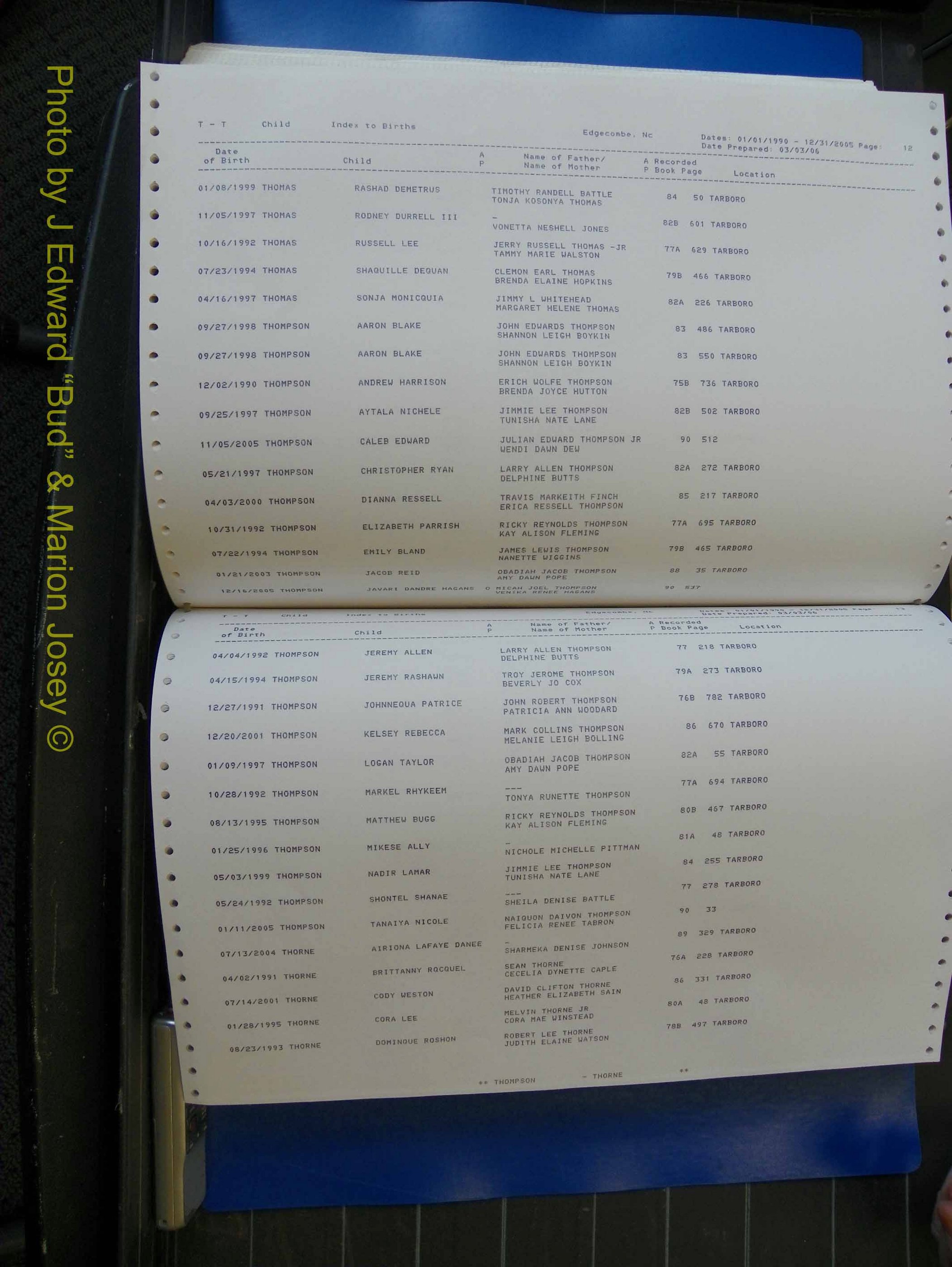 Edgecombe Births, A-Z, 1990-2005 (426).JPG