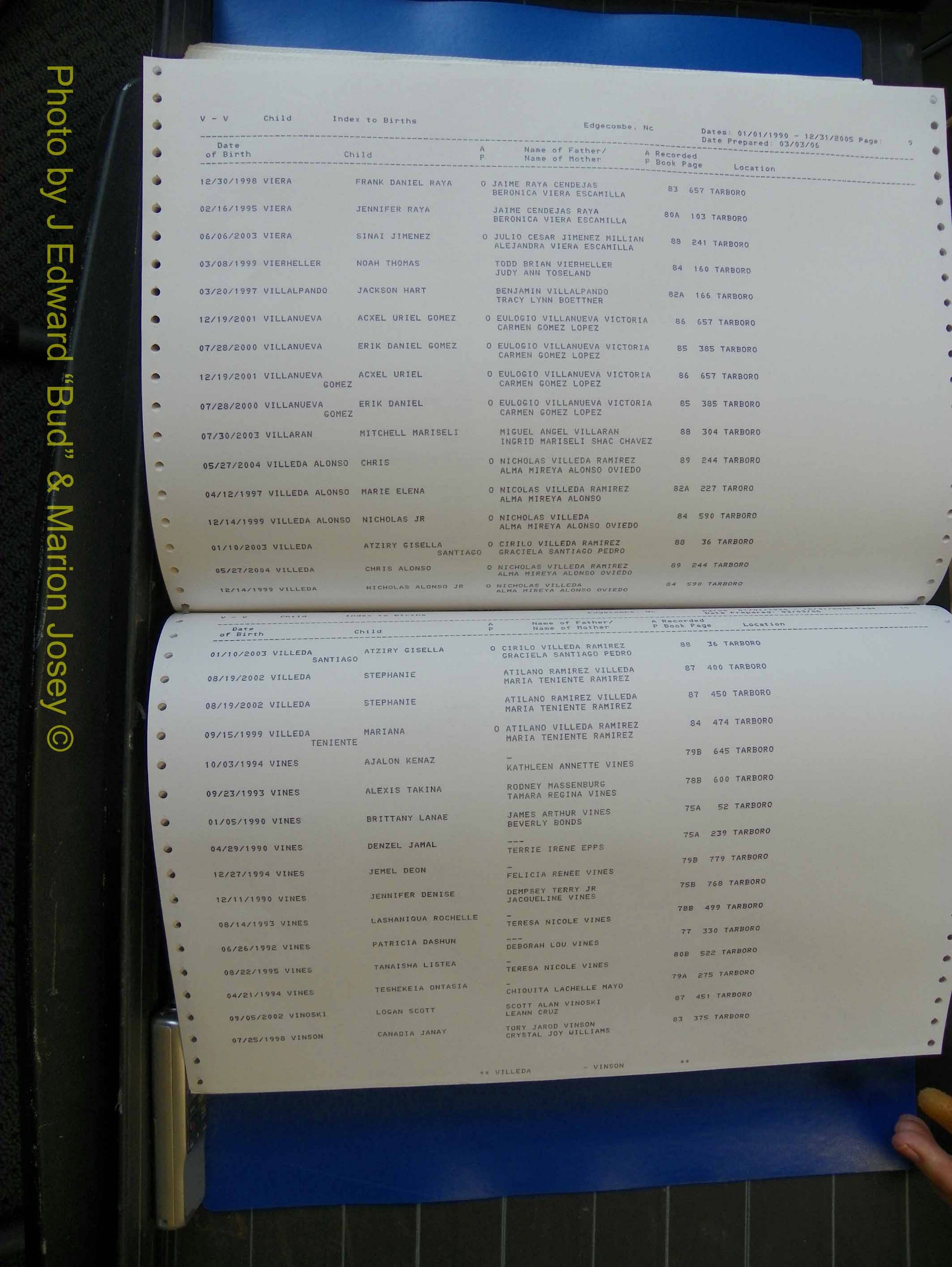Edgecombe Births, A-Z, 1990-2005 (437).JPG