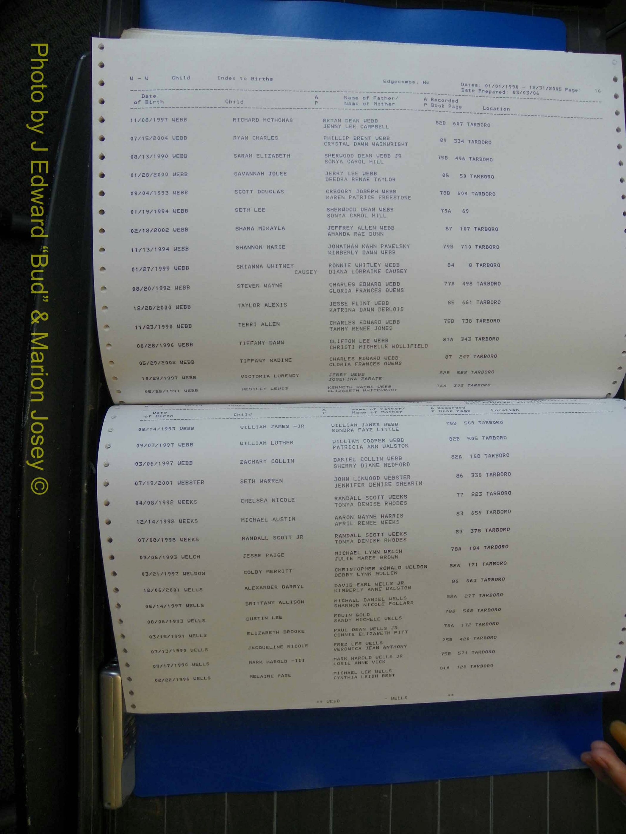 Edgecombe Births, A-Z, 1990-2005 (446).JPG