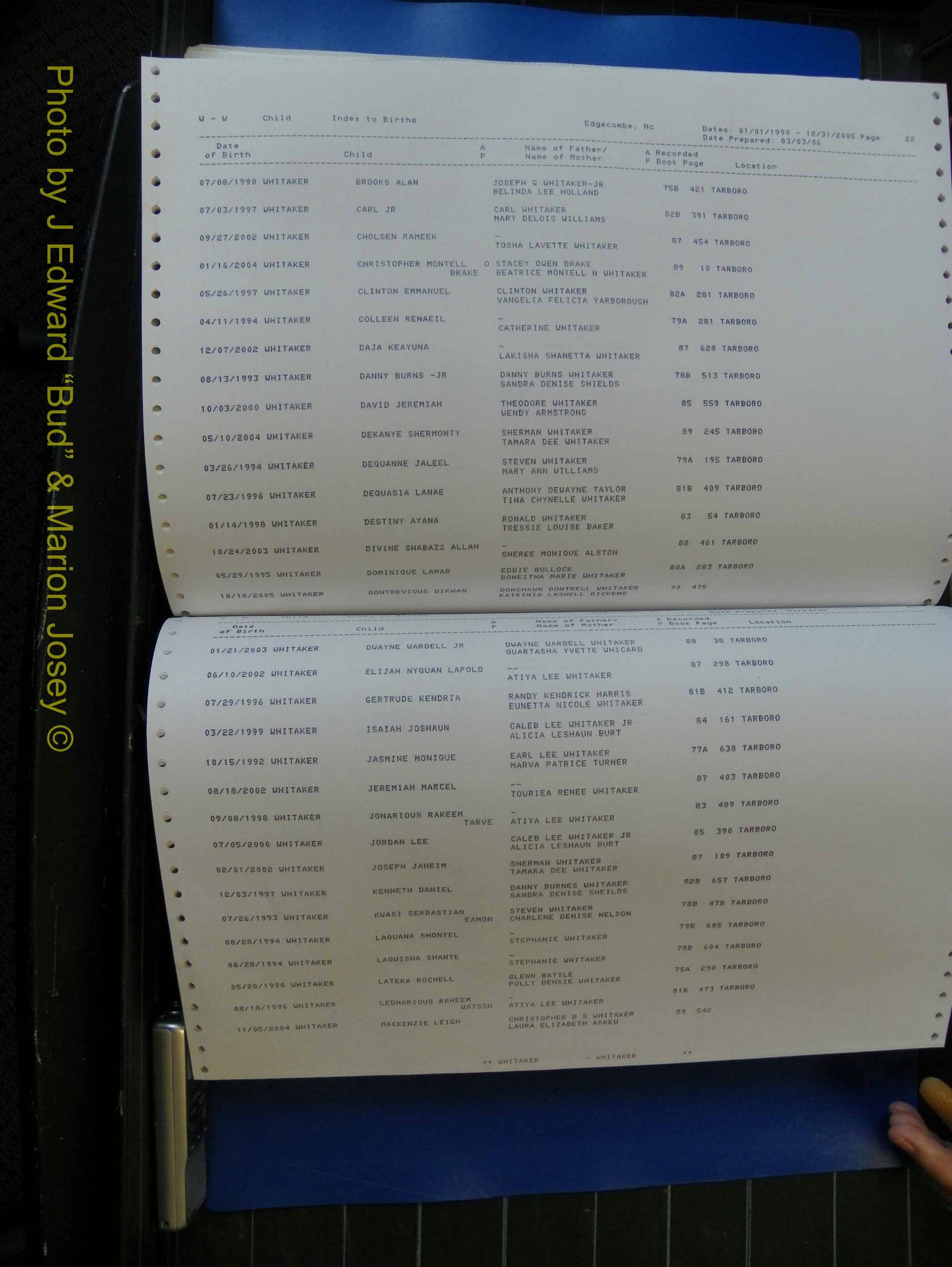 Edgecombe Births, A-Z, 1990-2005 (449).JPG