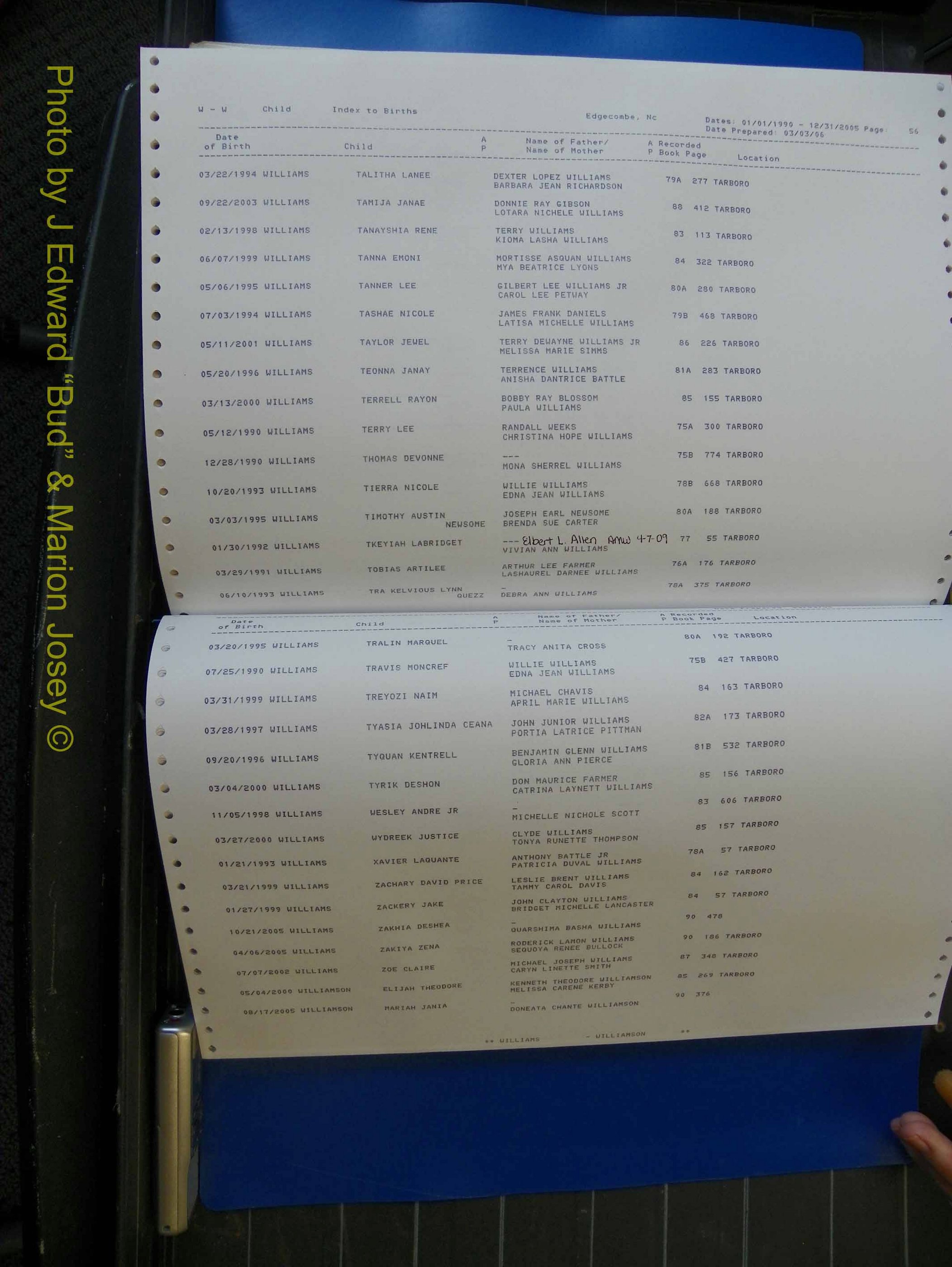Edgecombe Births, A-Z, 1990-2005 (466).JPG