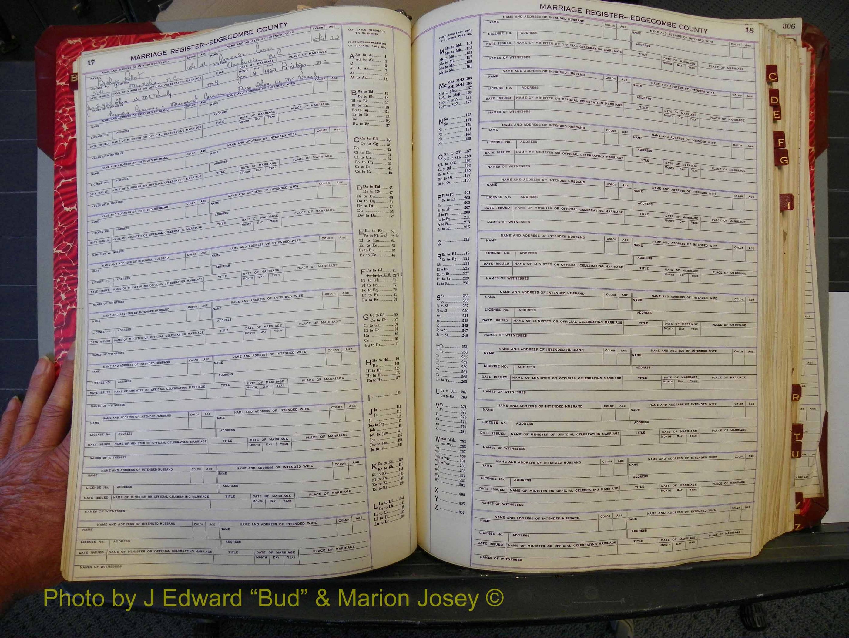 Edgecombe Marriages, A-Z, 1950-1955 (113).JPG